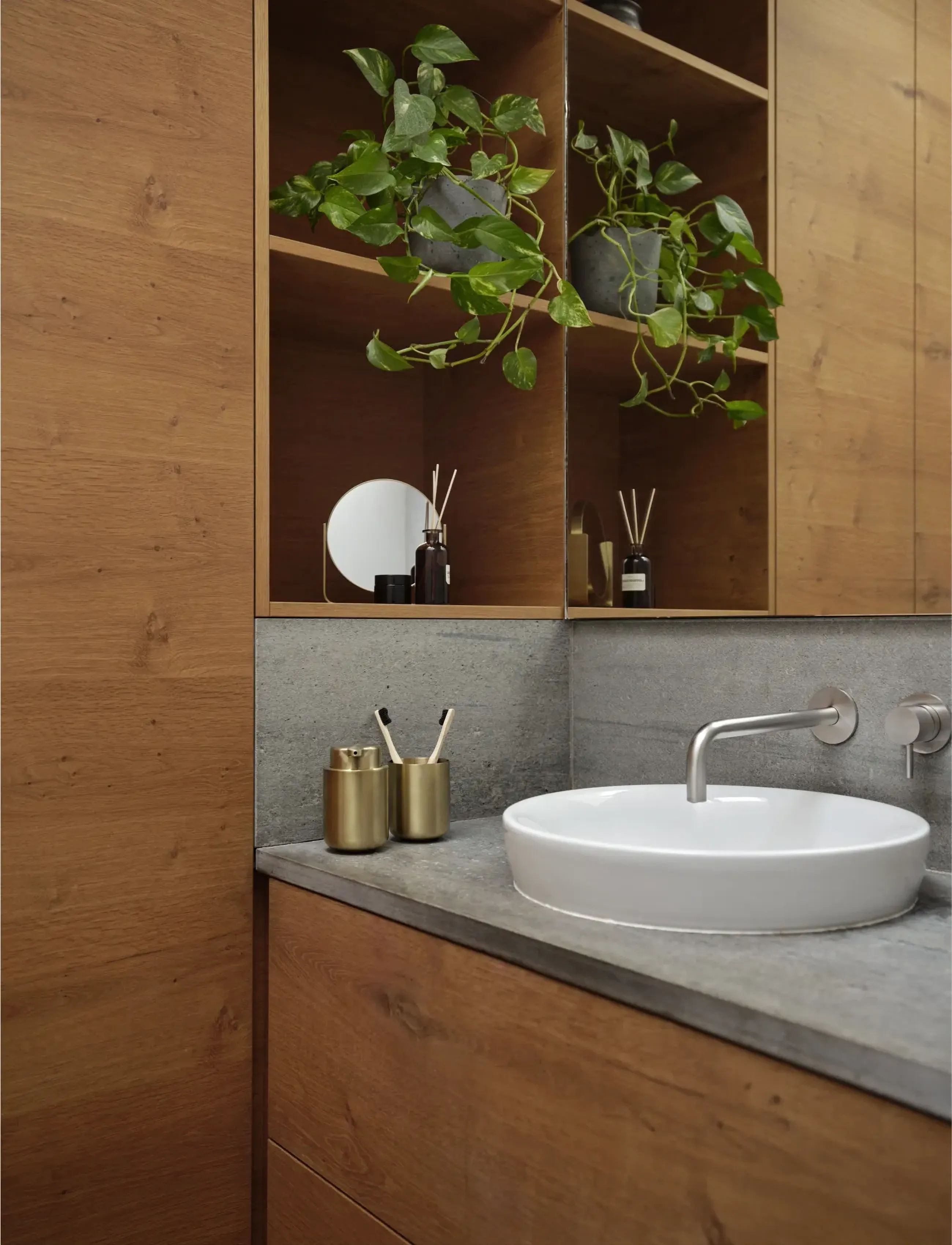 Zone Denmark Sæbedispenser Ume, 8.3X8.3X12.8 cm, Bathroom Interior, Gold - Soap Pumps & Cups, Homeware