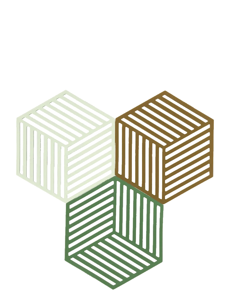 Zone Denmark - Trivet Hexagon 3 pcs - kuumaalused - grÖn - 0