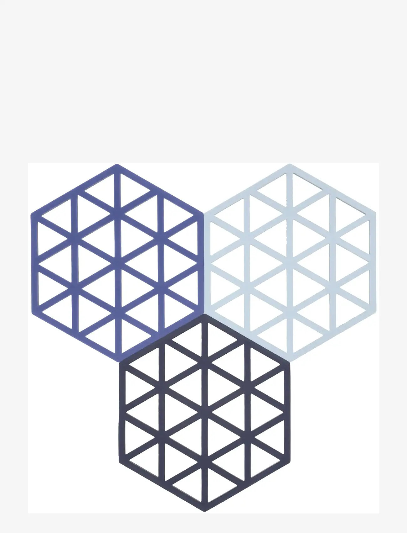 Zone Denmark - Trivet Triangles 3 pcs - coasters - blÅ - 0