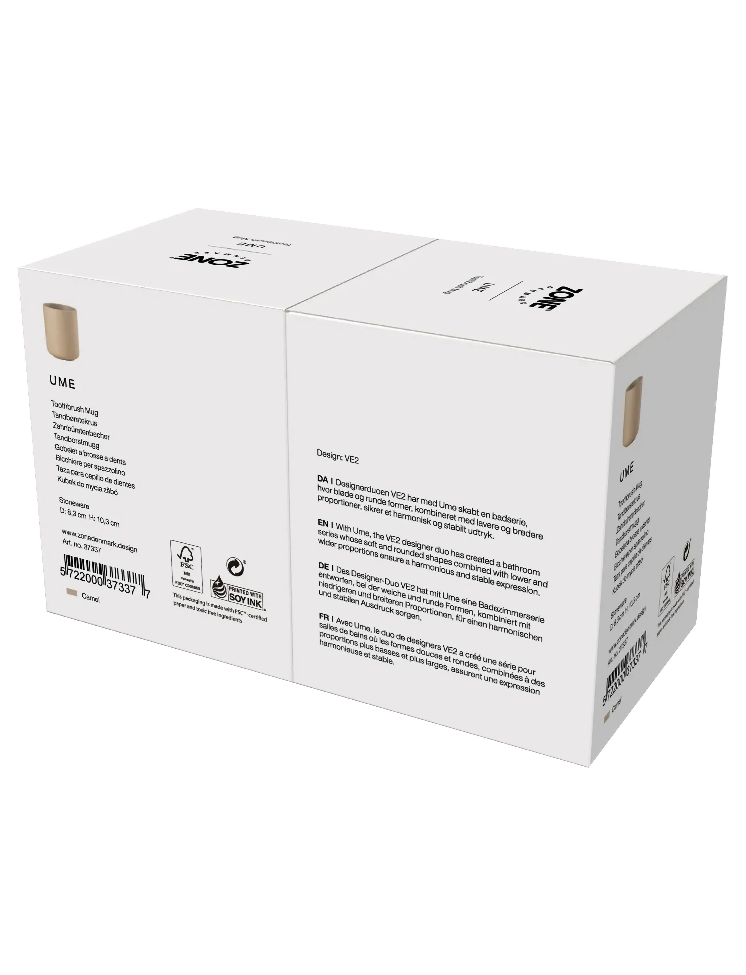 Zone Denmark - Toothbrush Mug Ume Camel - zahnbürstenhalter - brun - 5
