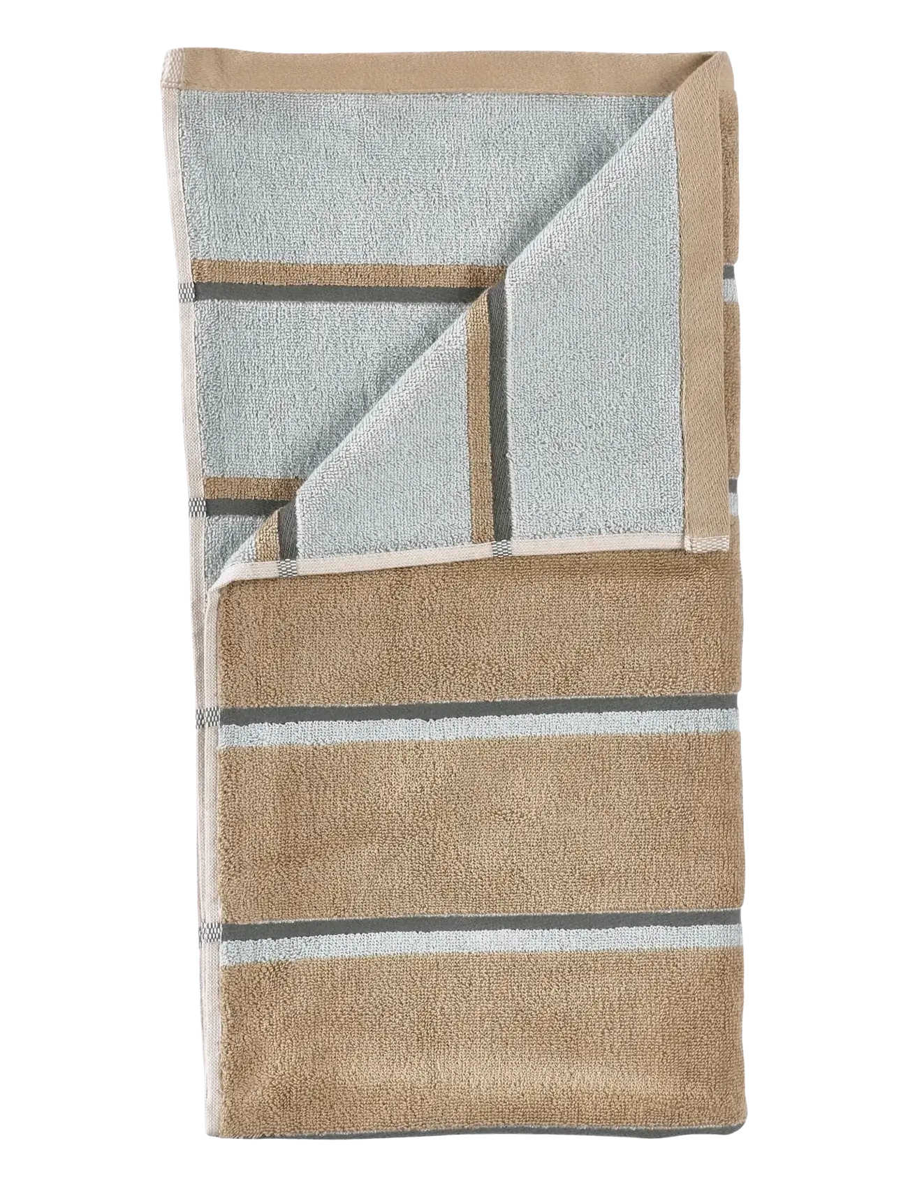 ZONE DENMARK Håndklæde Sauna 50X100 Camel/Ice Blau/Olive Grün Beige - 100X50X0.5CMx100 - Unisex