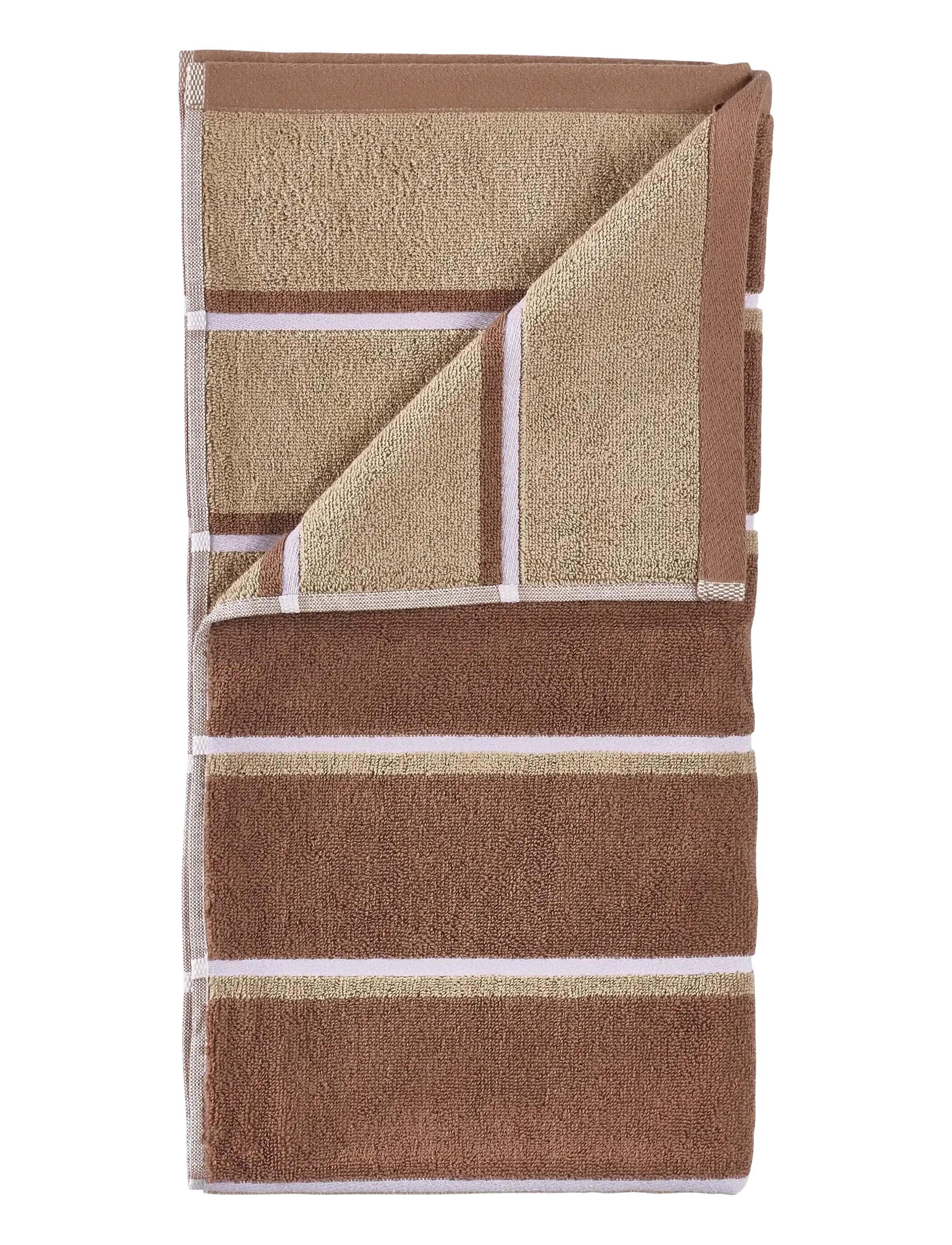 ZONE DENMARK Håndklæde Sauna 50X100 Terracotta/Camel/Lupine Rot - 100X50X0.5CMx100 - Unisex