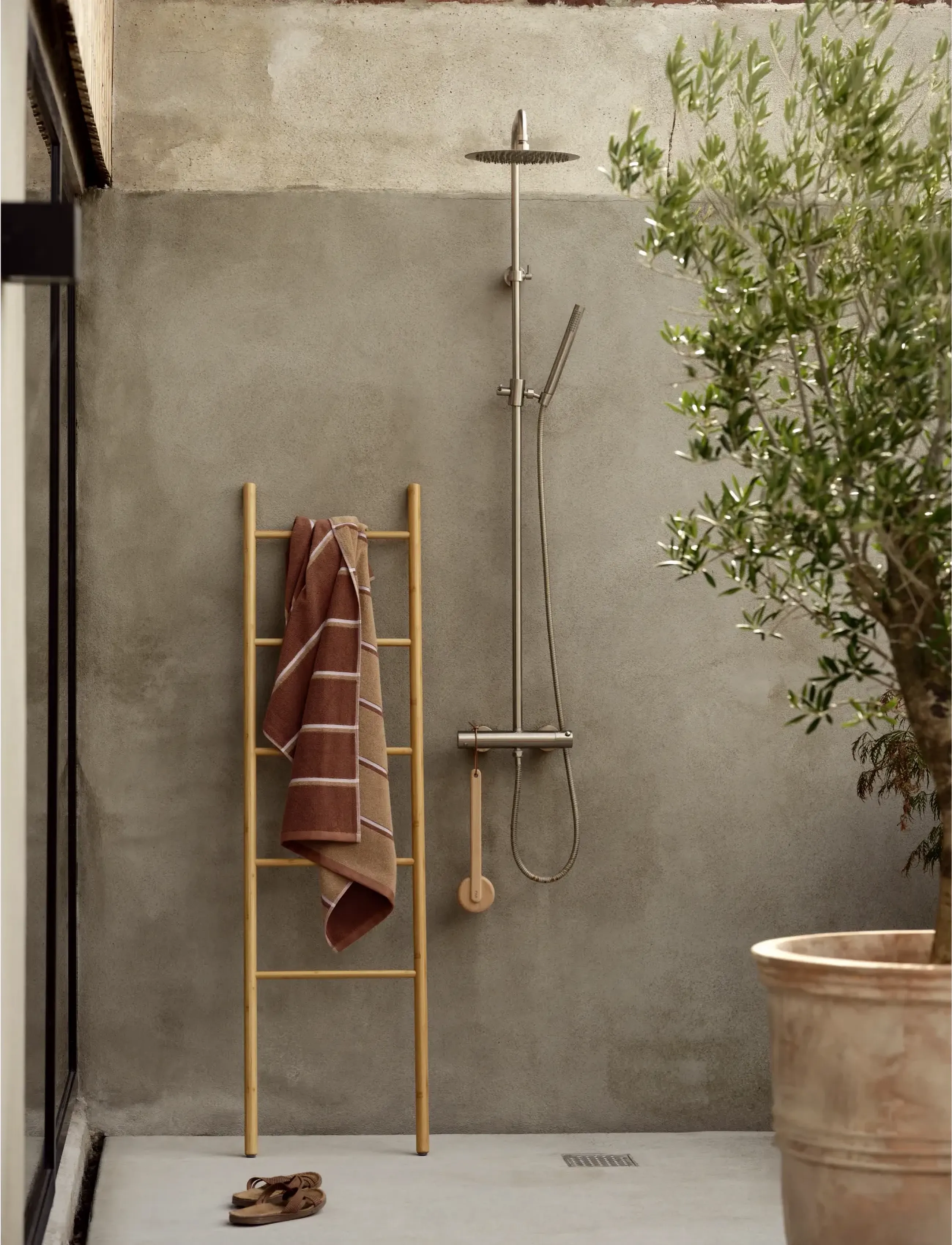 Zone Denmark - Badehåndklæde Sauna 70x140 Terracotta/Camel/Lupine - badehåndklæder - rÖd - 4