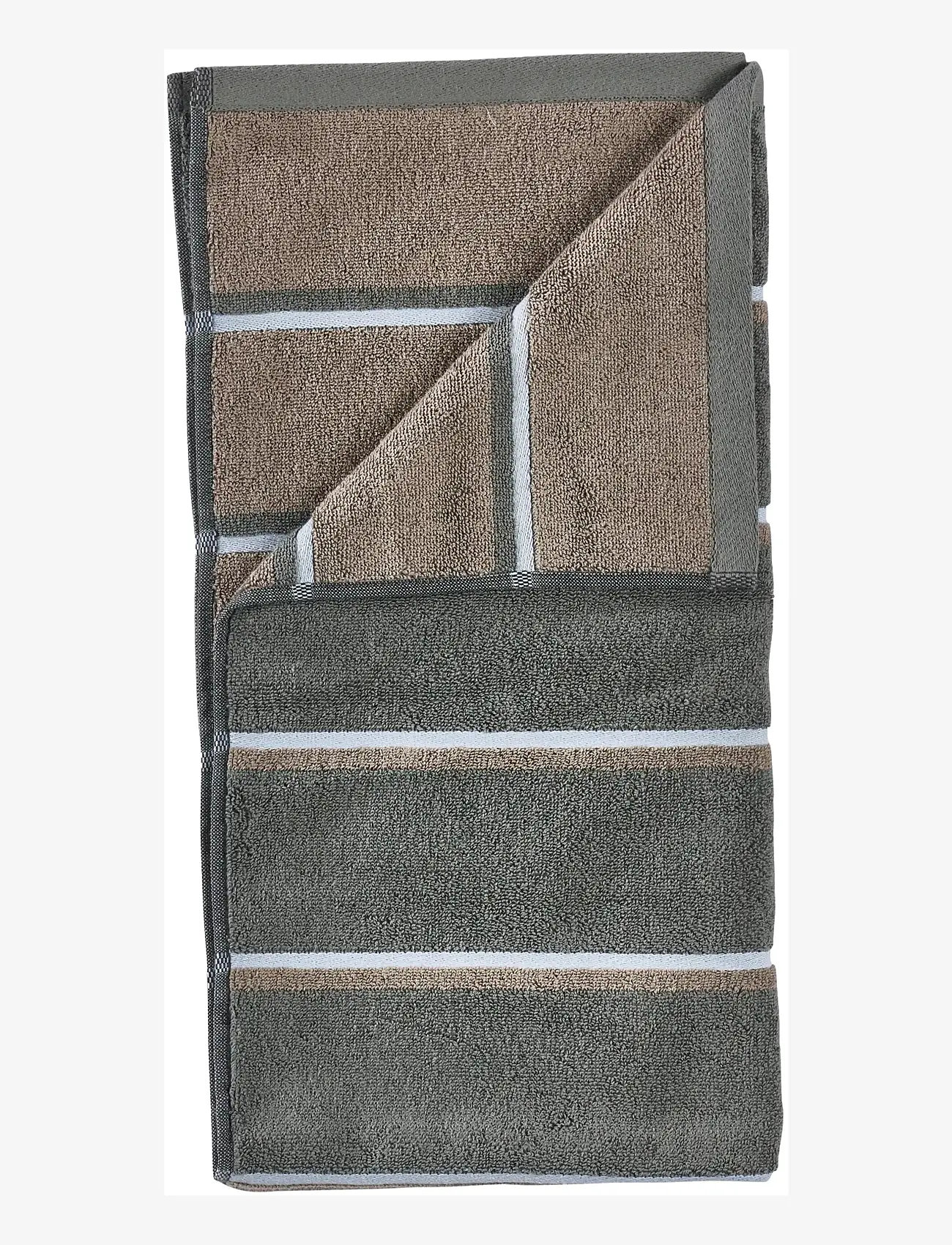 Zone Denmark - Towel Sauna 50x100 Olive Green/Taupe/Blue Fog - bath towels - grÖn - 1