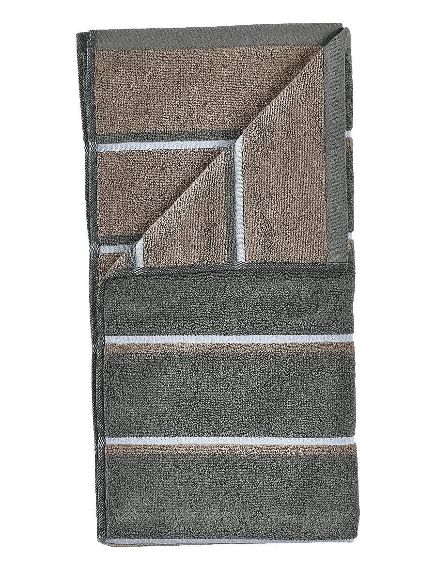 Zone Denmark - Towel Sauna 50x100 Olive Green/Taupe/Blue Fog - badetücher - grÖn - 1