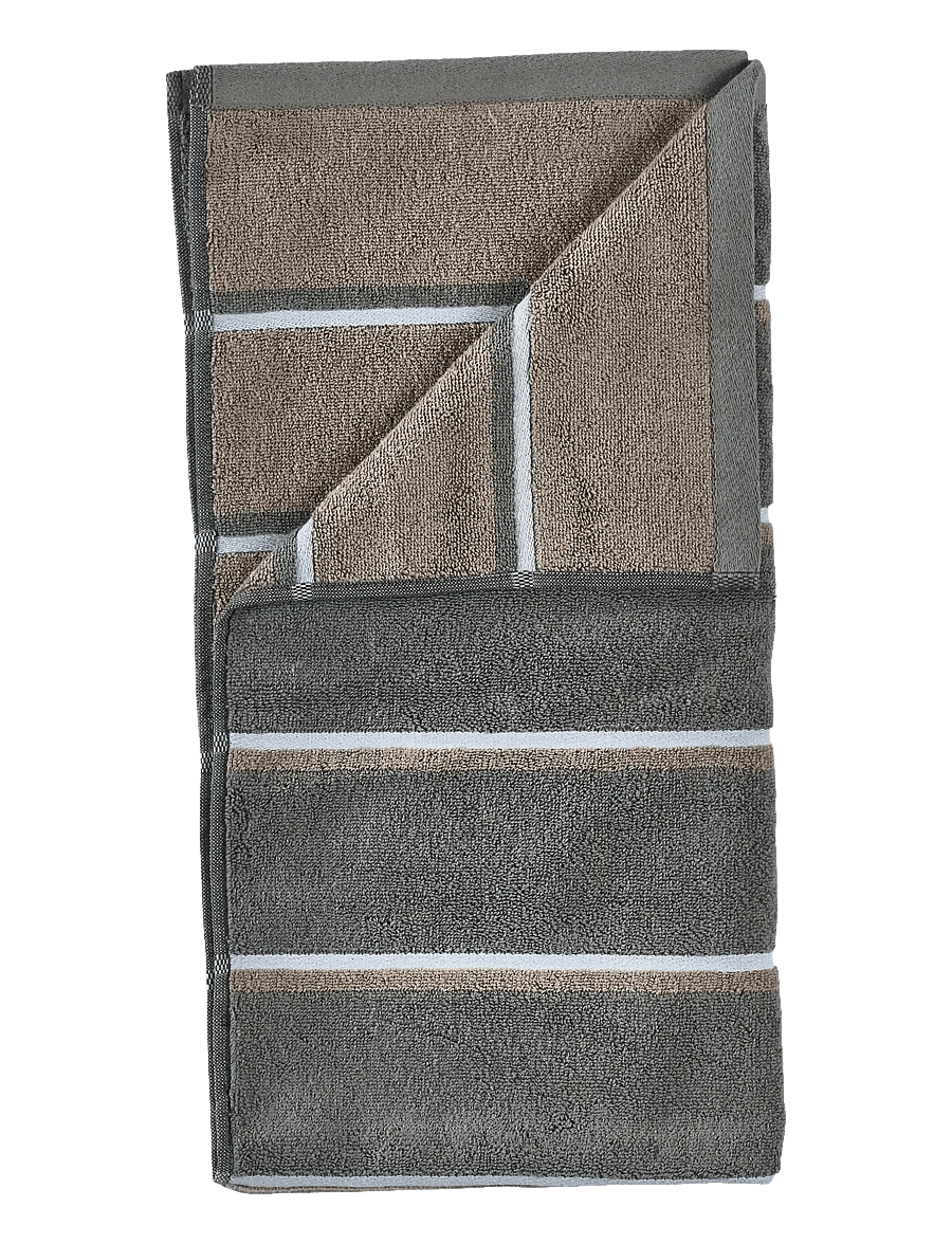 Zone Denmark - Bath towel Sauna 70x140 Olive Green/Taupe/Blue Fog - saunalinad - grÖn - 1