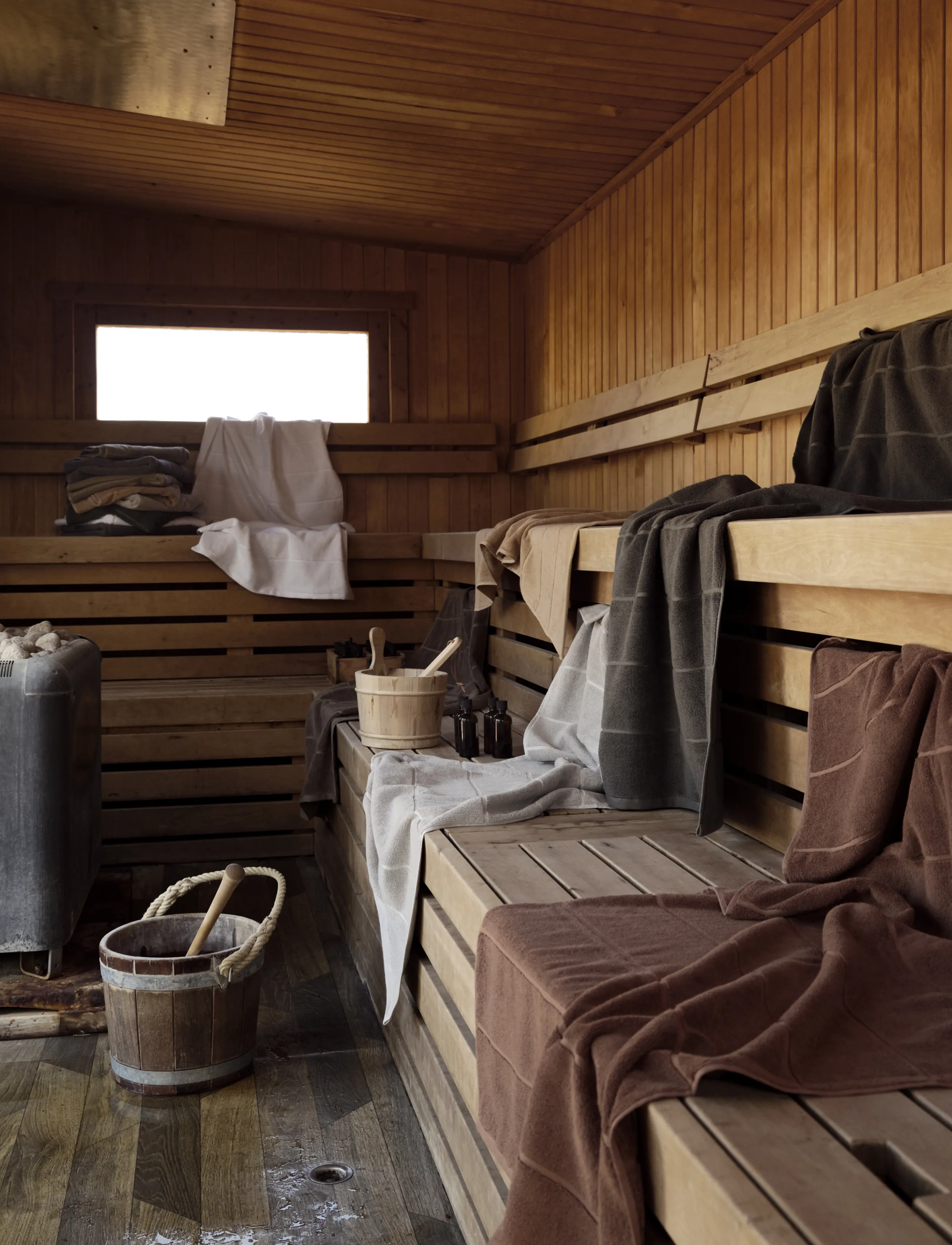 Zone Denmark - Bath towel Sauna - badetücher - grey - 0