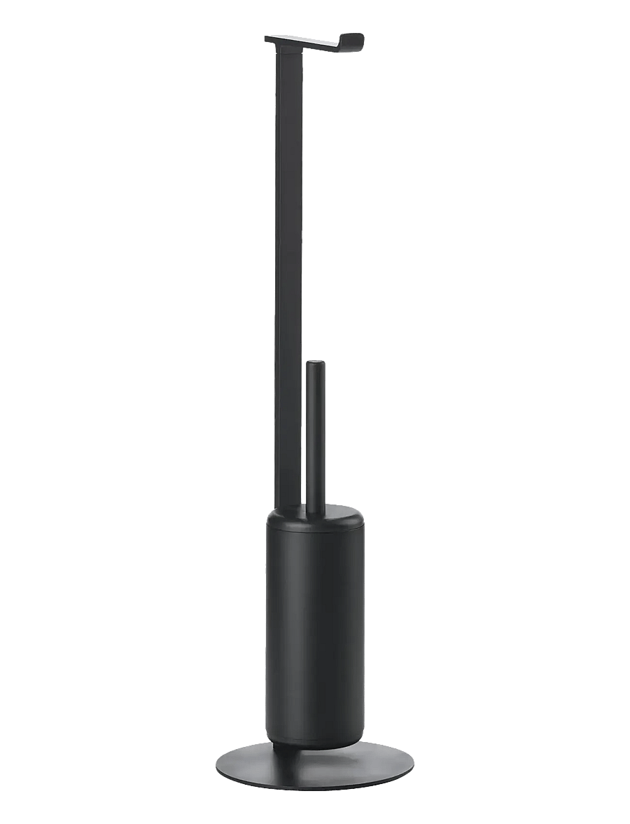 Zone Denmark - Toilet Butler with Brush Rim 74 cm Black - riputuskonksud ja nagid - svart - 2
