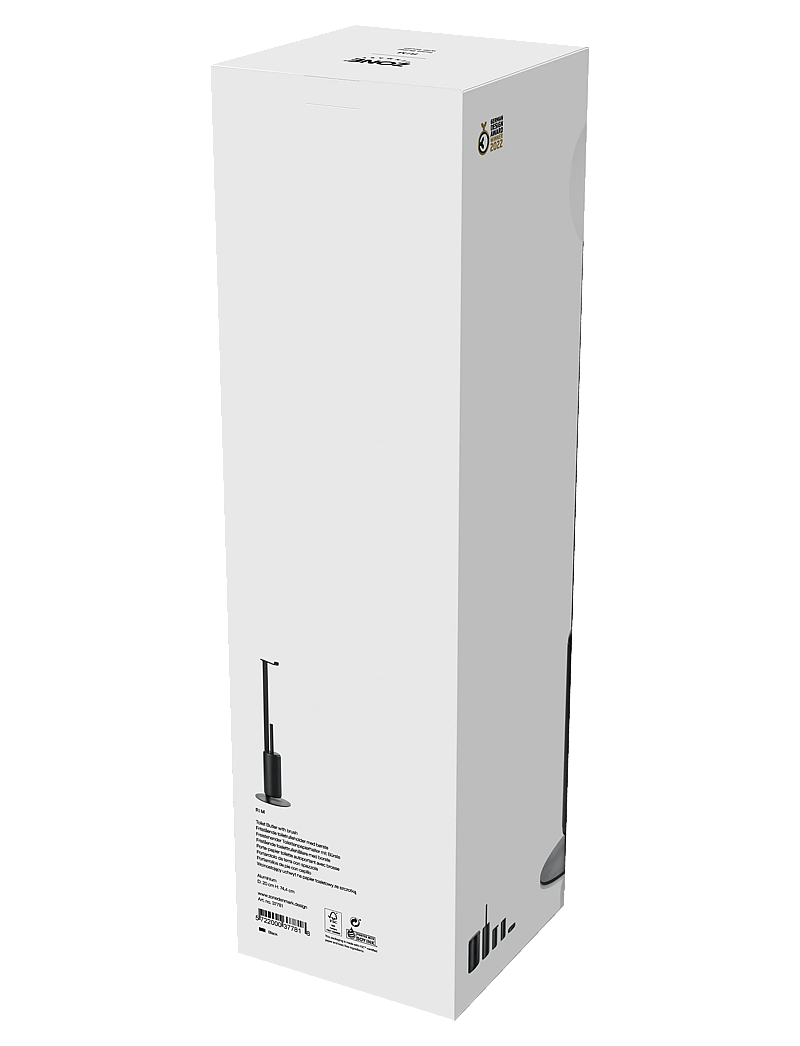 Zone Denmark - Toilet Butler with Brush Rim 74 cm Black - riputuskonksud ja nagid - svart - 5