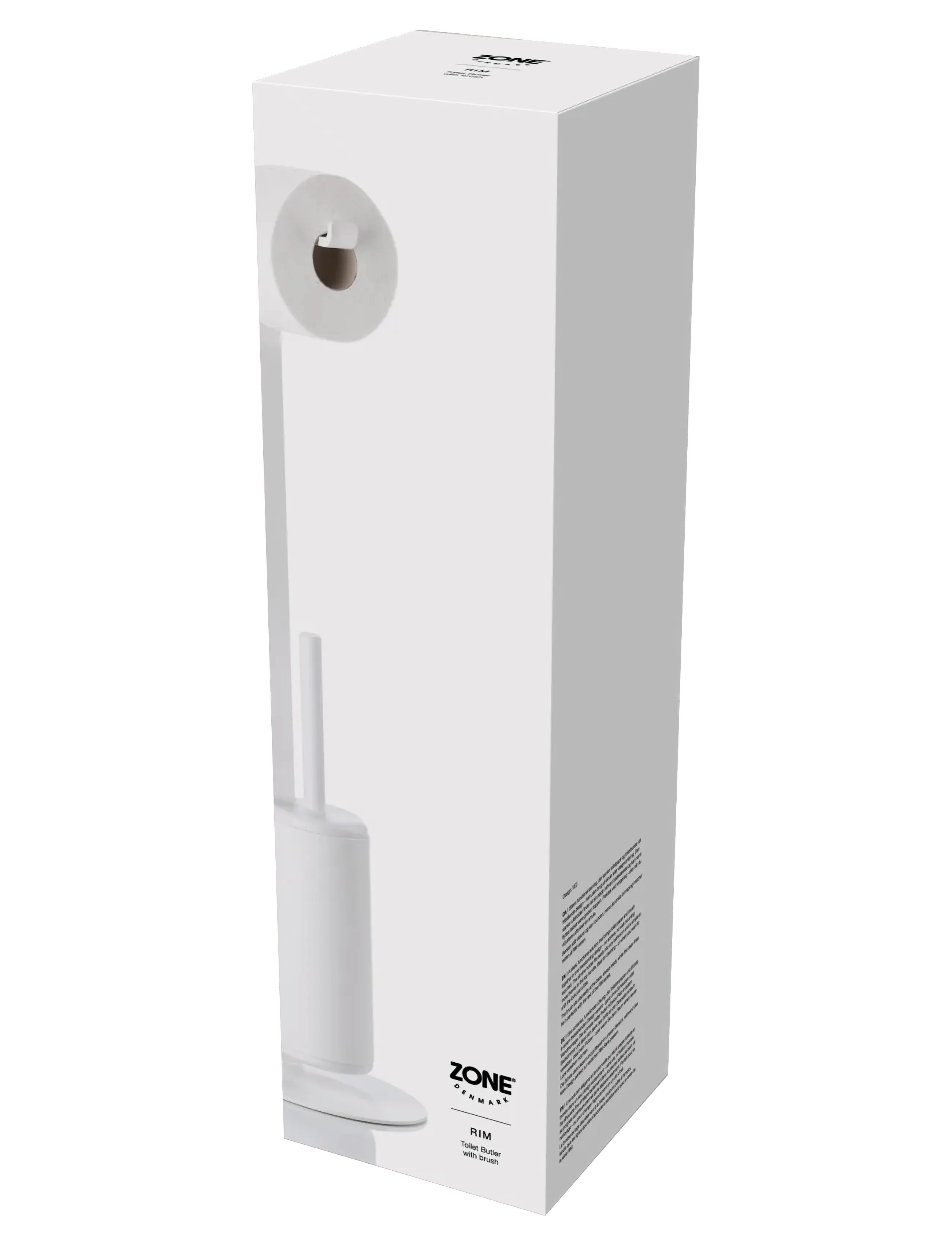 Zone Denmark - Toilet Butler with Brush Rim 74 cm White - haken & bügel - vit - 3