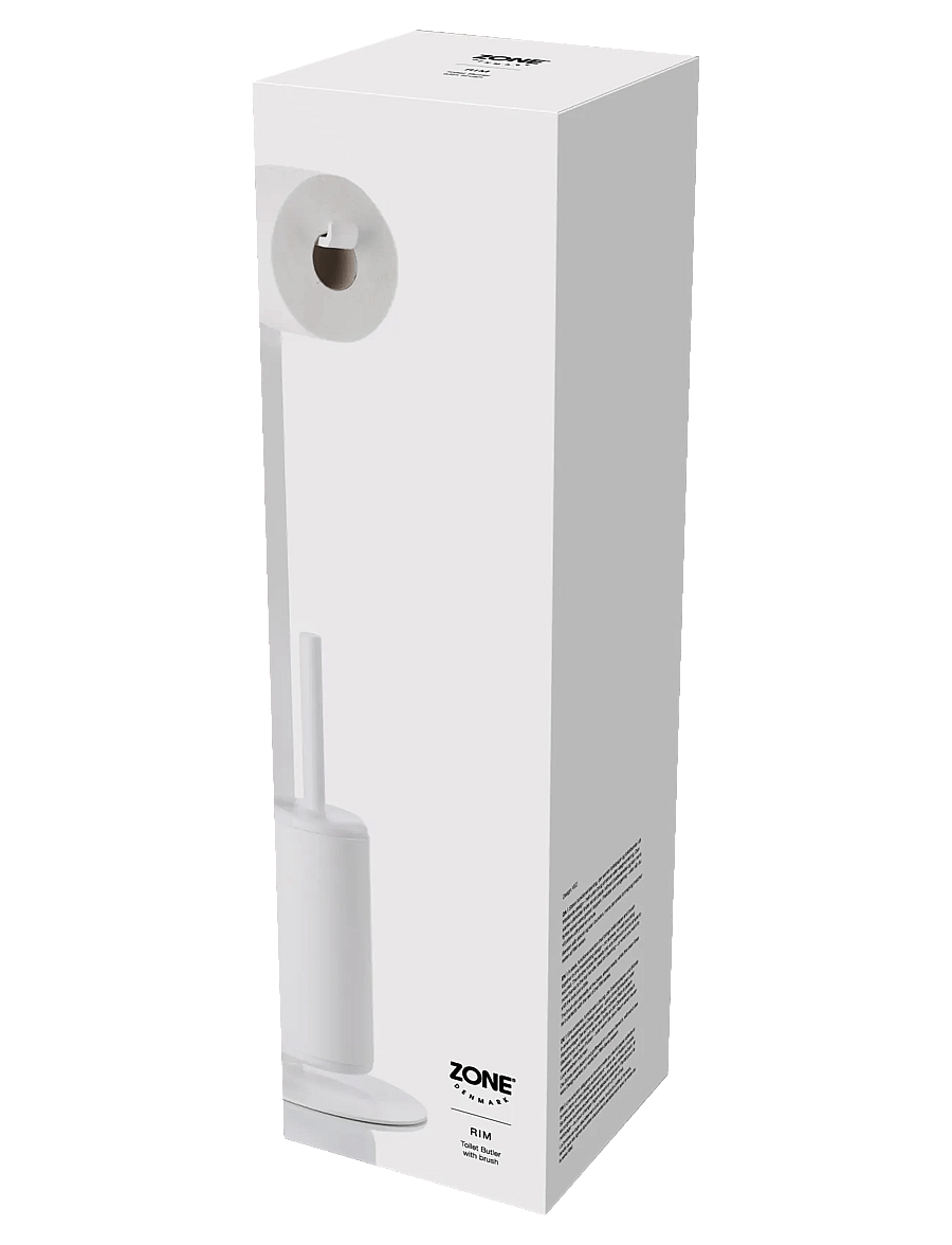 Zone Denmark - Toilet Butler with Brush Rim 74 cm White - haken & bügel - vit - 3
