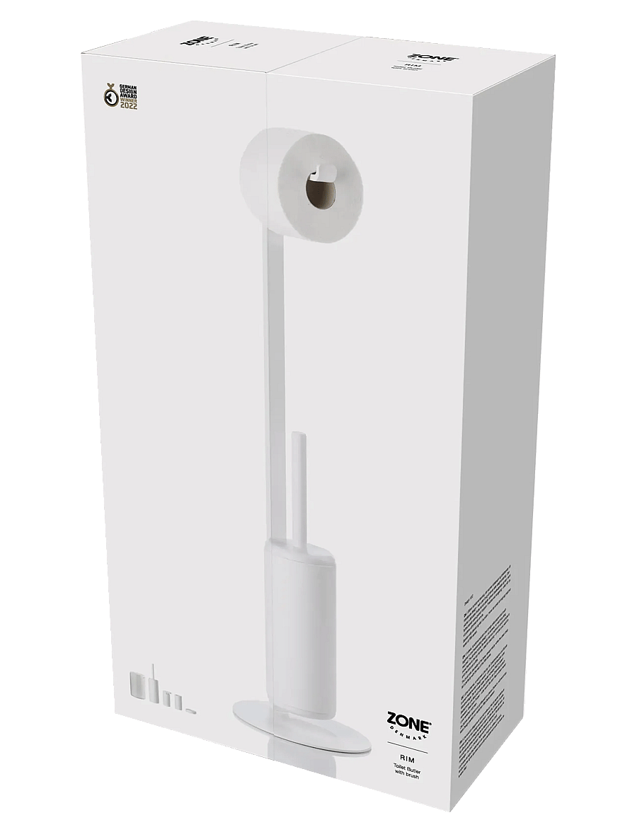 Zone Denmark - Toilet Butler with Brush Rim 74 cm White - haken & bügel - vit - 4