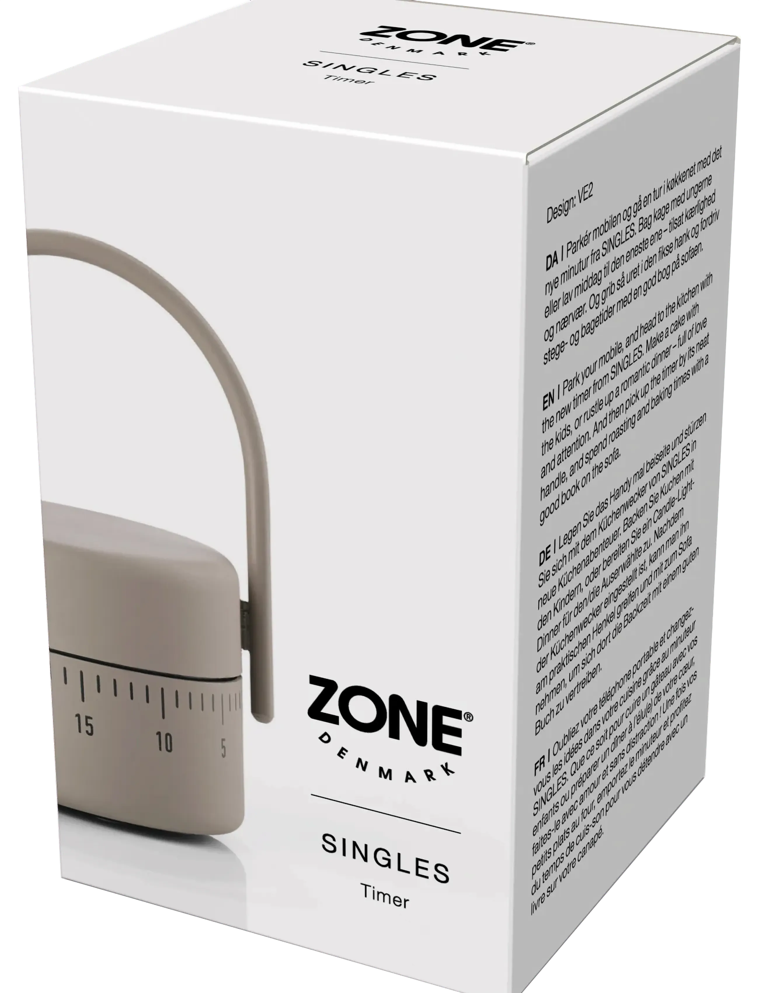 Zone Denmark - Timer Singles Taupe - thermometer & küchentimer - brun - 2