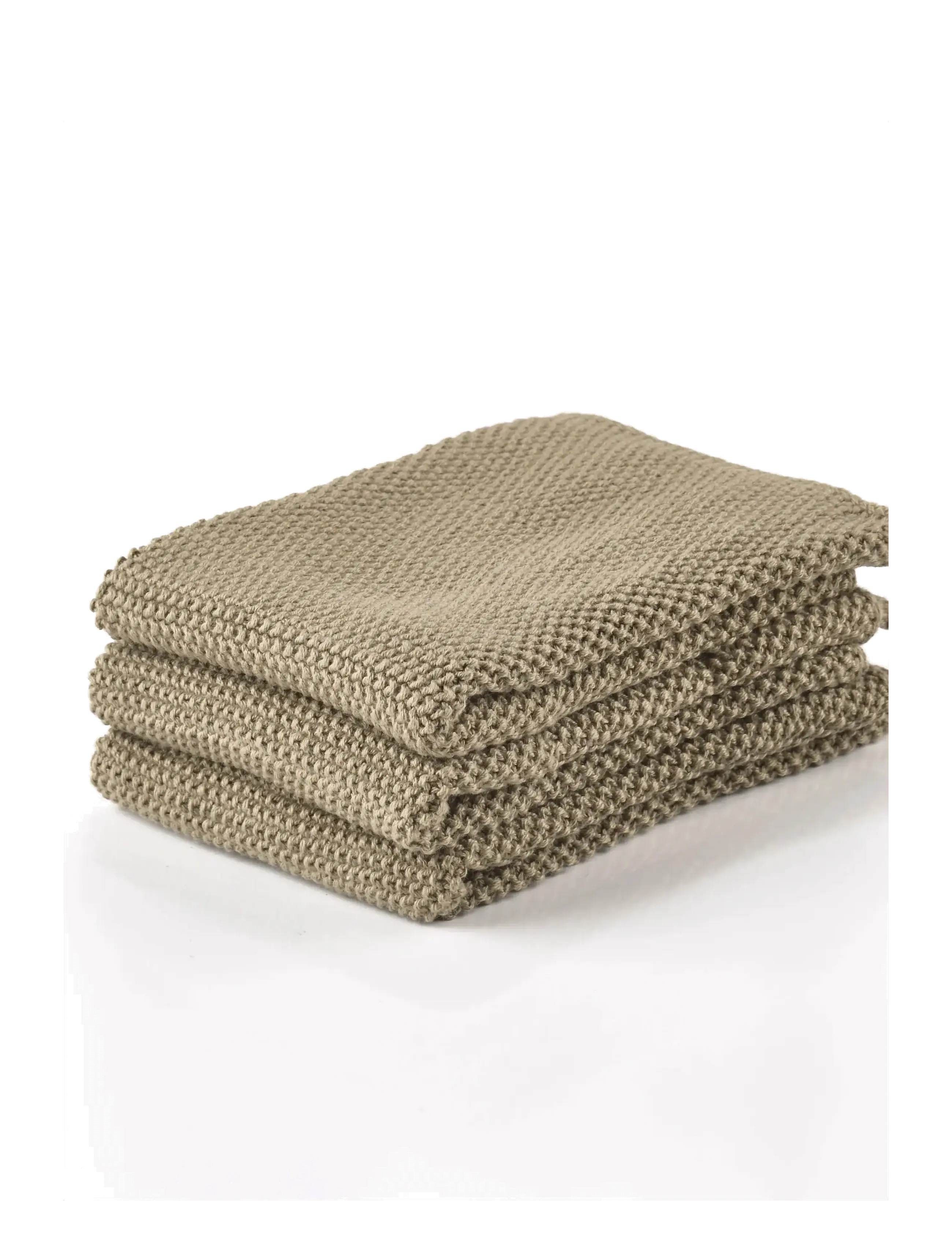 Zone Denmark - Dish cloth 3 pcs Khaki - nõudepesulapid ja -harjad - brun - 2
