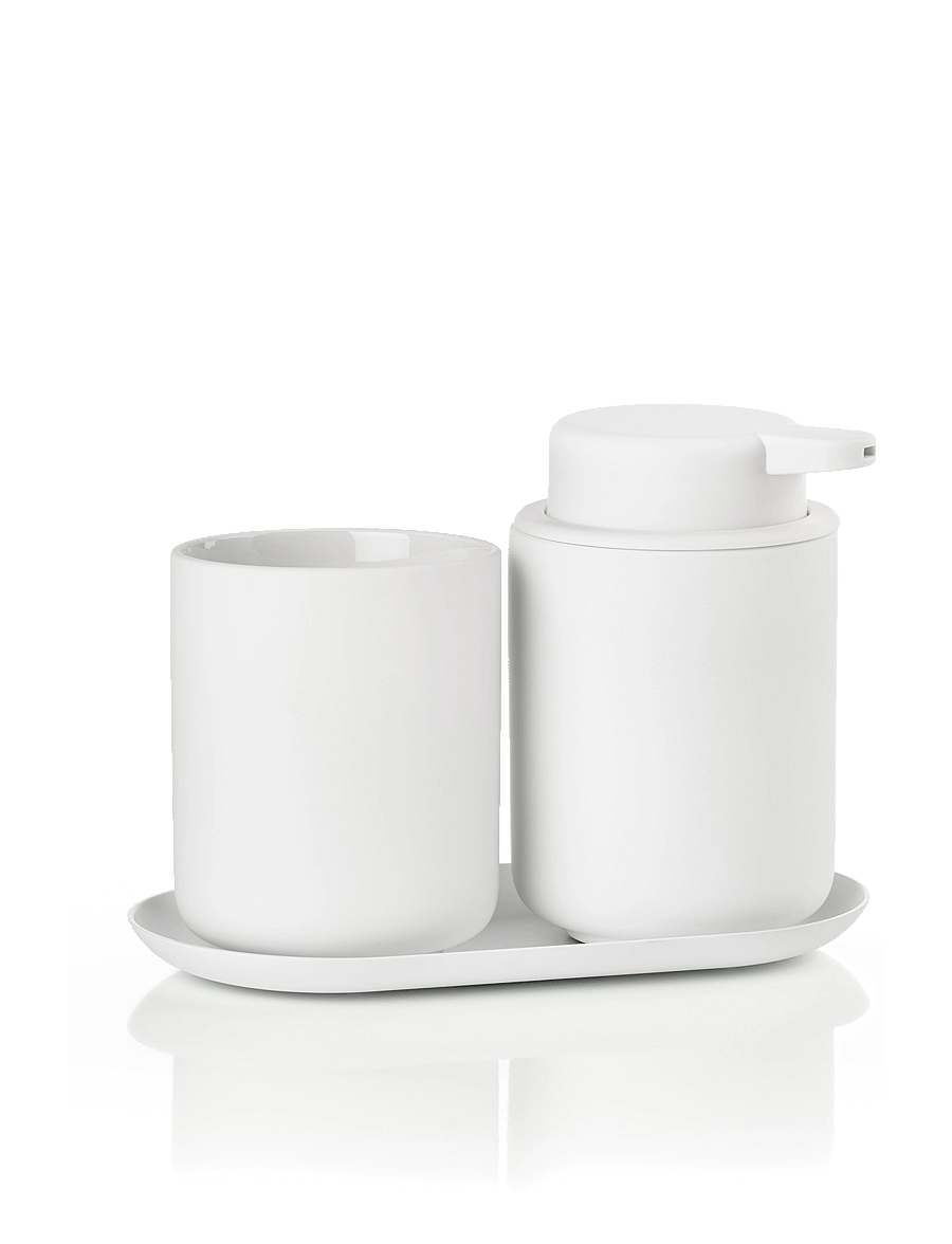 Zone Denmark - Bathroom set Ume 3 parts - zahnbürstenhalter - white - 2
