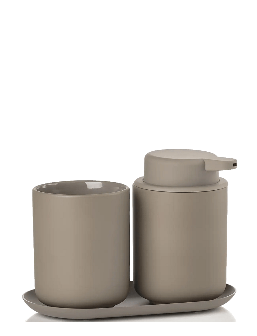 Zone Denmark - Bathroom set Ume 3 parts - zahnbürstenhalter - brown - 2