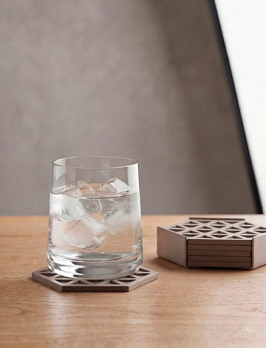 Zone Denmark - Coasters Triangles 6 pcs - glasuntersetzer - brown - 0
