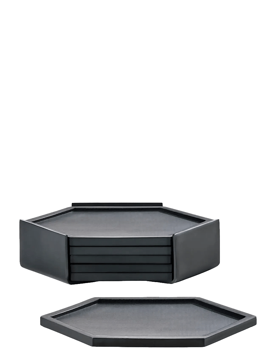 Zone Denmark - Coasters Bold 6 pcs - glasuntersetzer - black - 1