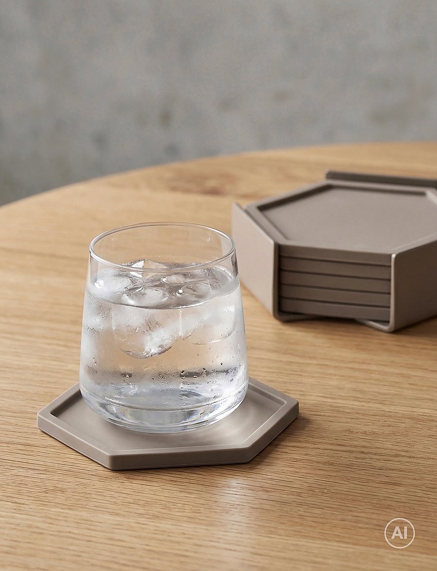 Zone Denmark - Coasters Bold 6 pcs - glasuntersetzer - brown - 0