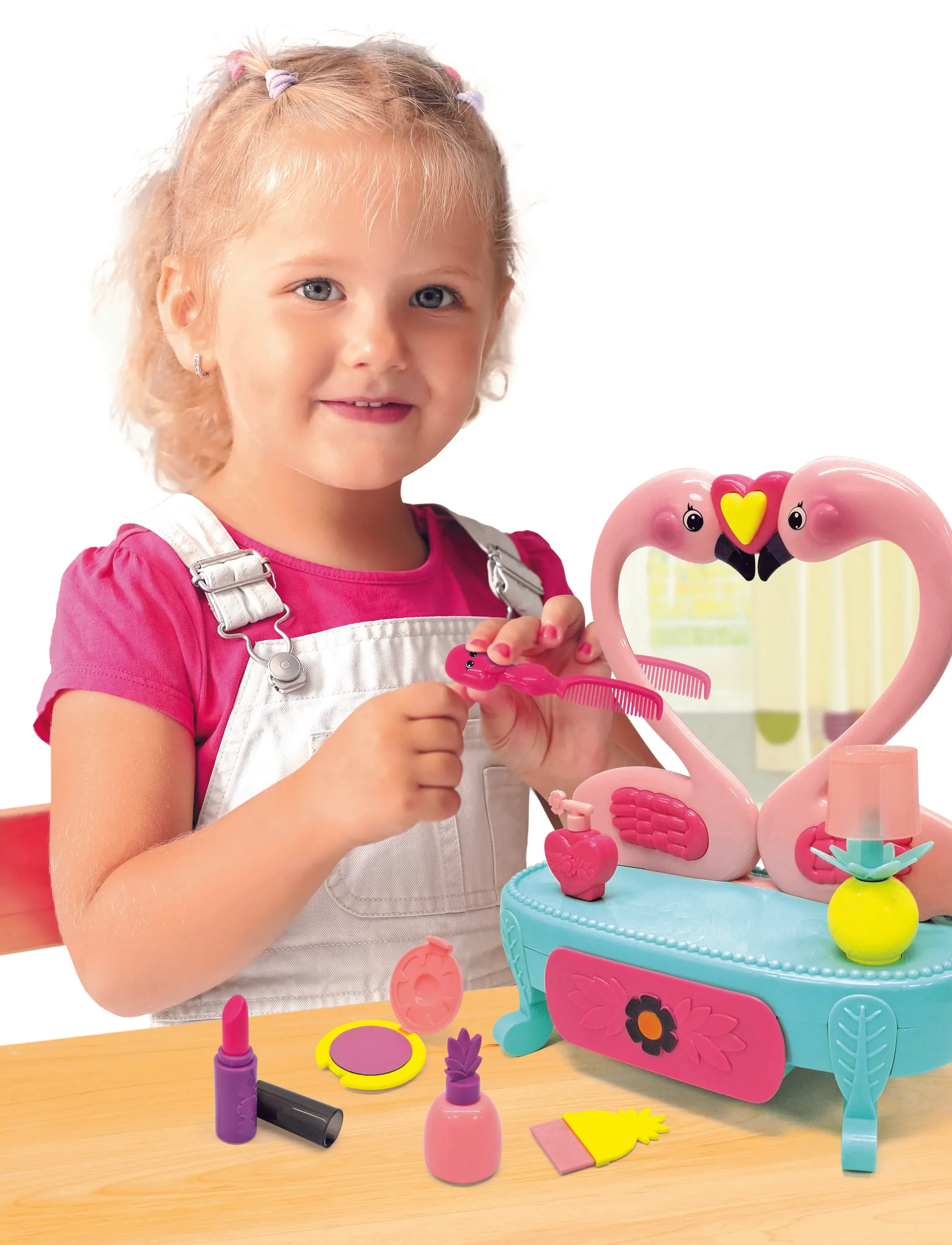 Zoo Troop Zoo Troop Flamingo Vanity Set, One Size, Pink, Rollespil > Falsk Makeup Og Tilbehør, Børn
