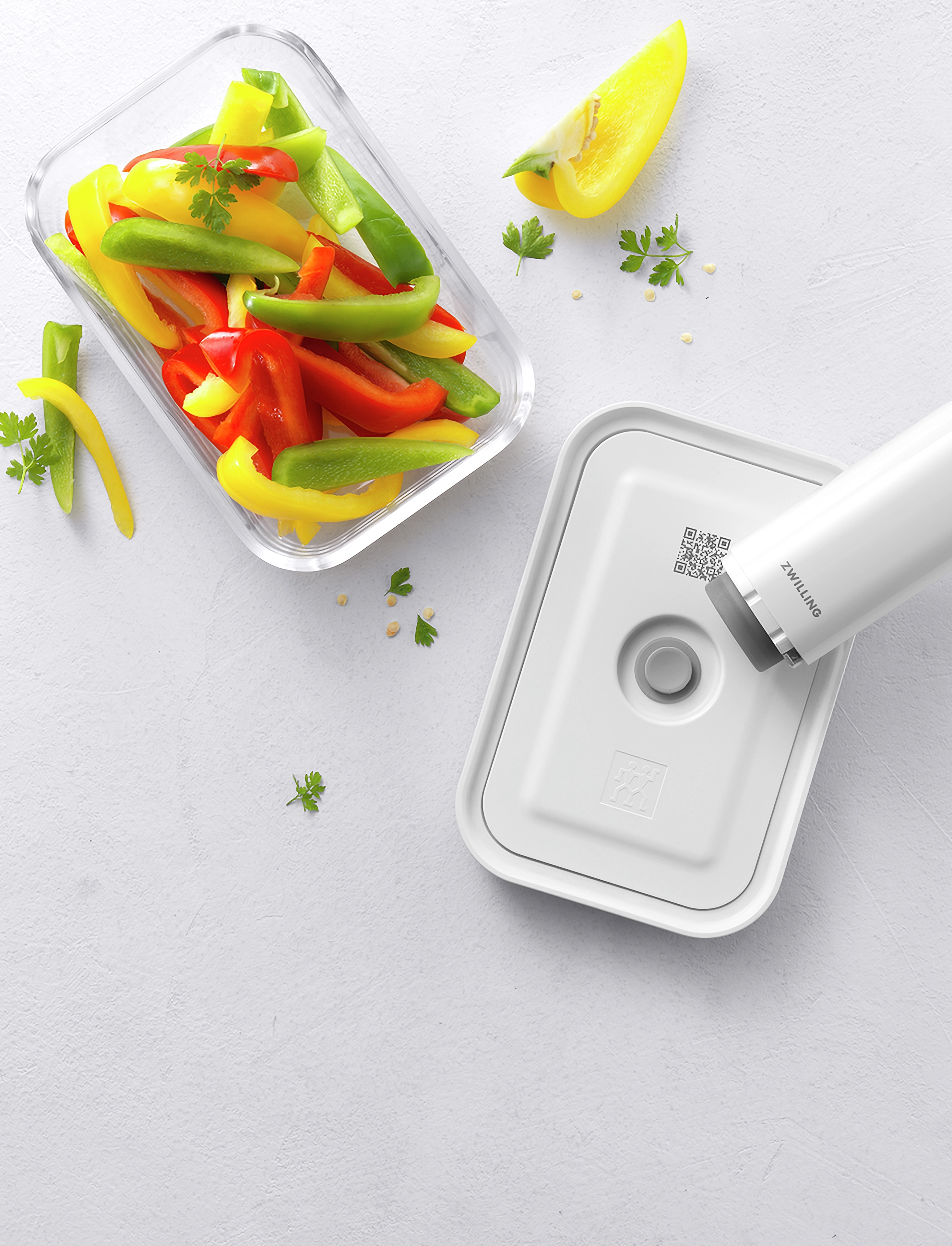 Zwilling Fresh & Save, Vakuumbeholder M Grå Glas, 18.2X11.2X9.8 cm x 18.2, Kitchen Storage, Nackt - Boxes Containers, Homeware
