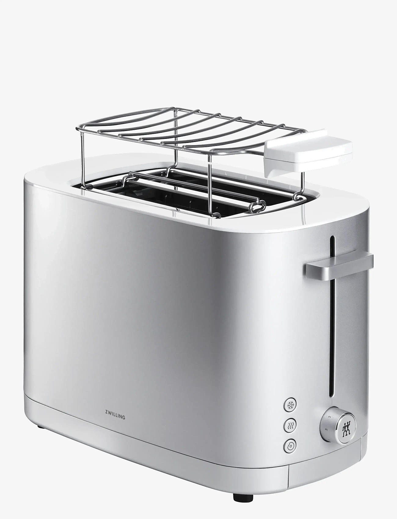 Zwilling - Brödrost med bull/bröd värmare, 2 korta fack, 1000W  Silver - brødrister - silver - 1