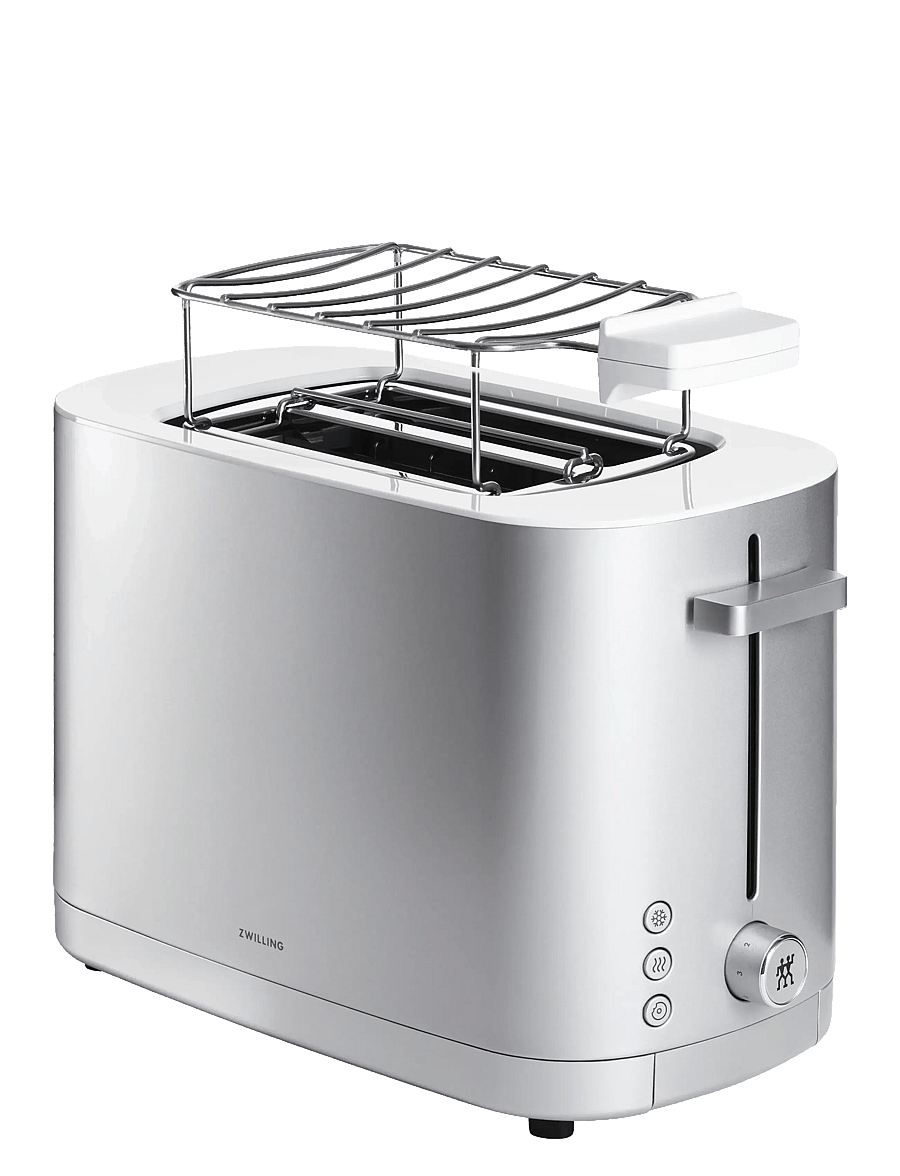 Zwilling - Brödrost med bull/bröd värmare, 2 korta fack, 1000W Silver - rösterid - silver - 1