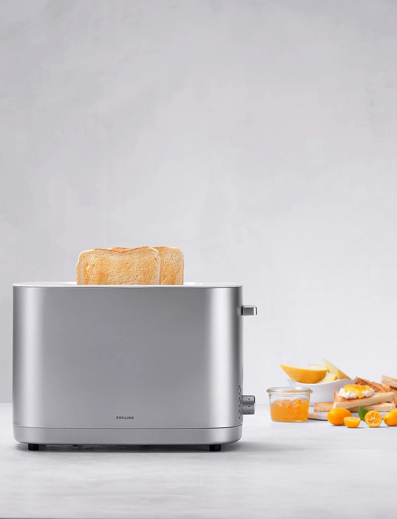 Zwilling - Brödrost med bull/bröd värmare, 2 korta fack, 1000W Silver - brødrister - silver - 0