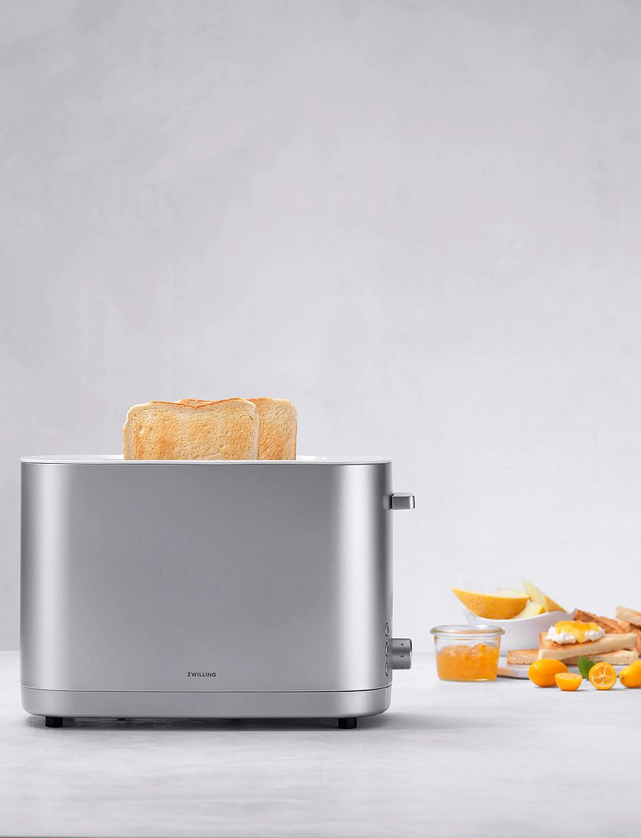 Zwilling - Brödrost med bull/bröd värmare, 2 korta fack, 1000W Silver - rösterid - silver - 0