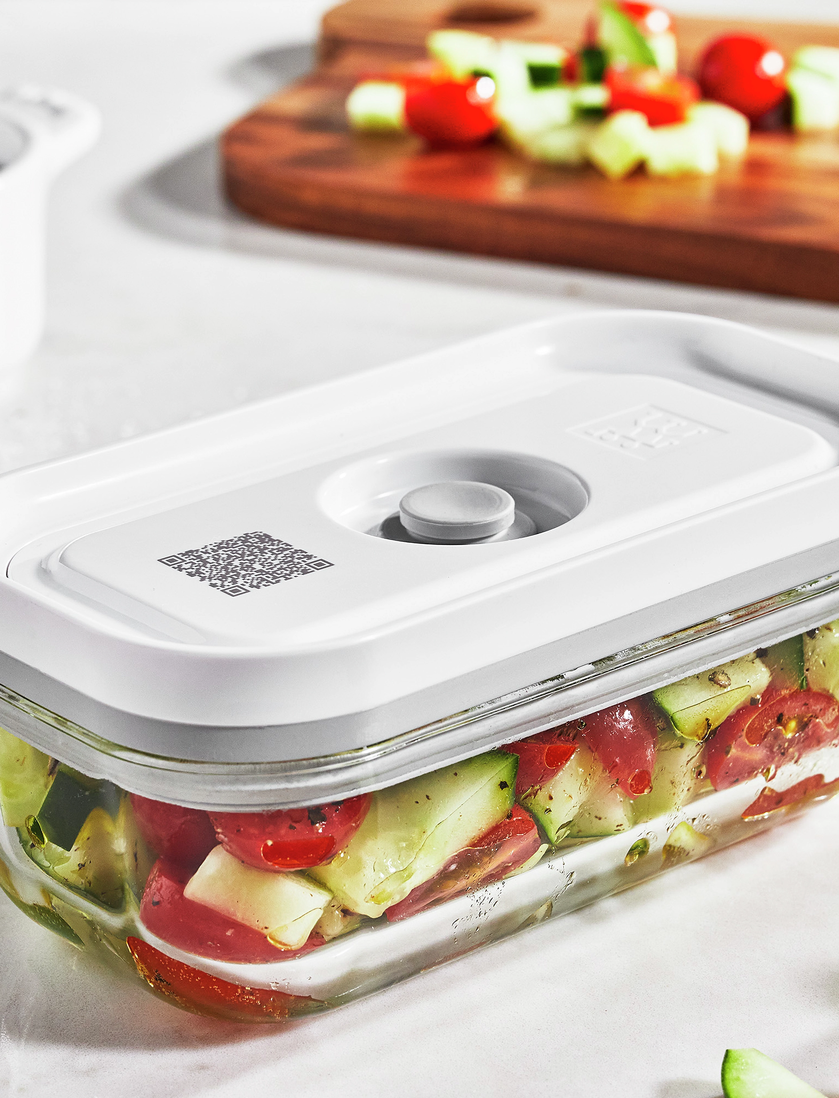 Zwilling Fresh & Save, Vakuumbeholder S Grå Rekt Glas, One Size x 15.5, Kitchen Storage, Nackt - Boxes Containers, Homeware