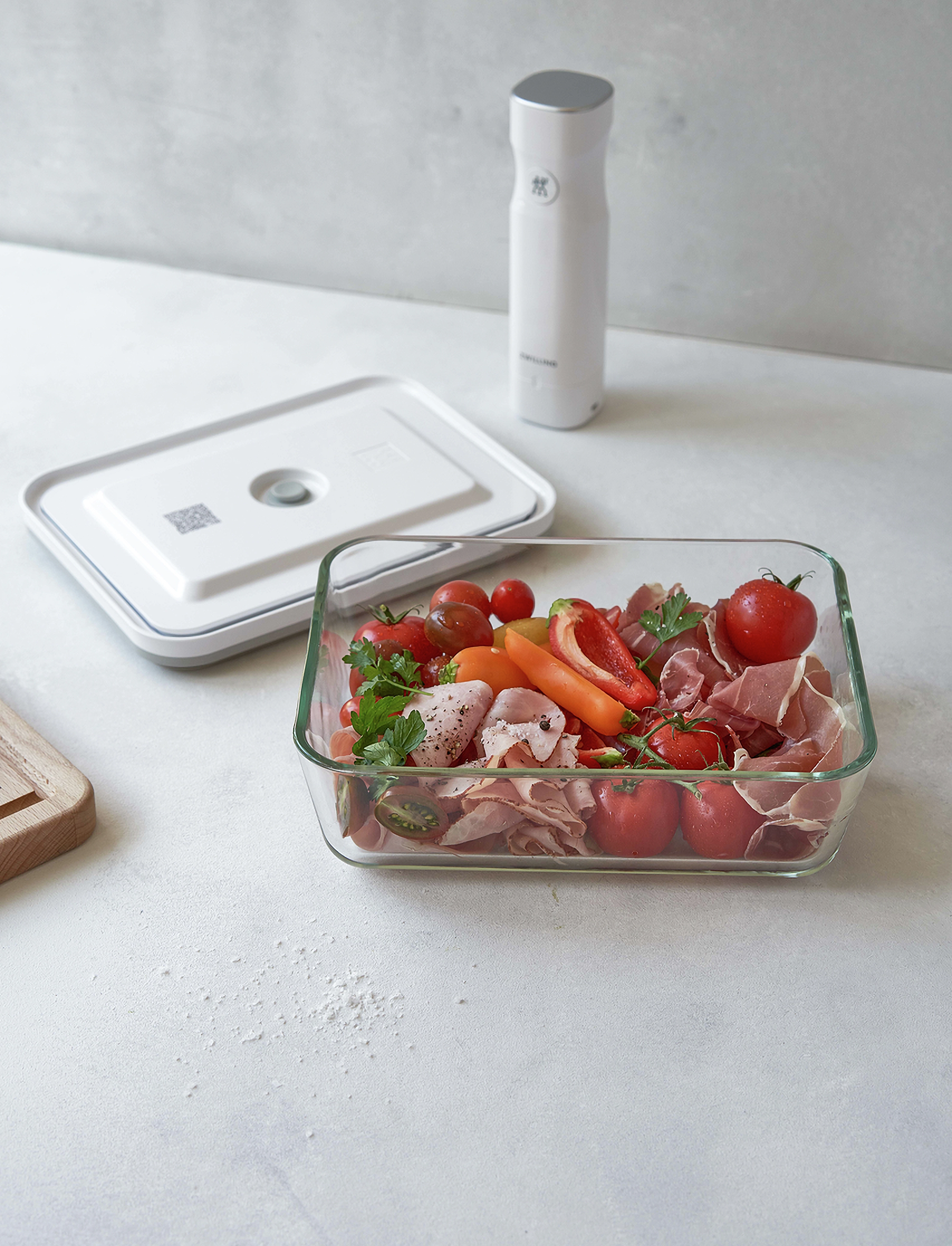 Zwilling Fresh & Save, Vakuum køleboks frigde Grå Glas - Konfirmation - GREY / white