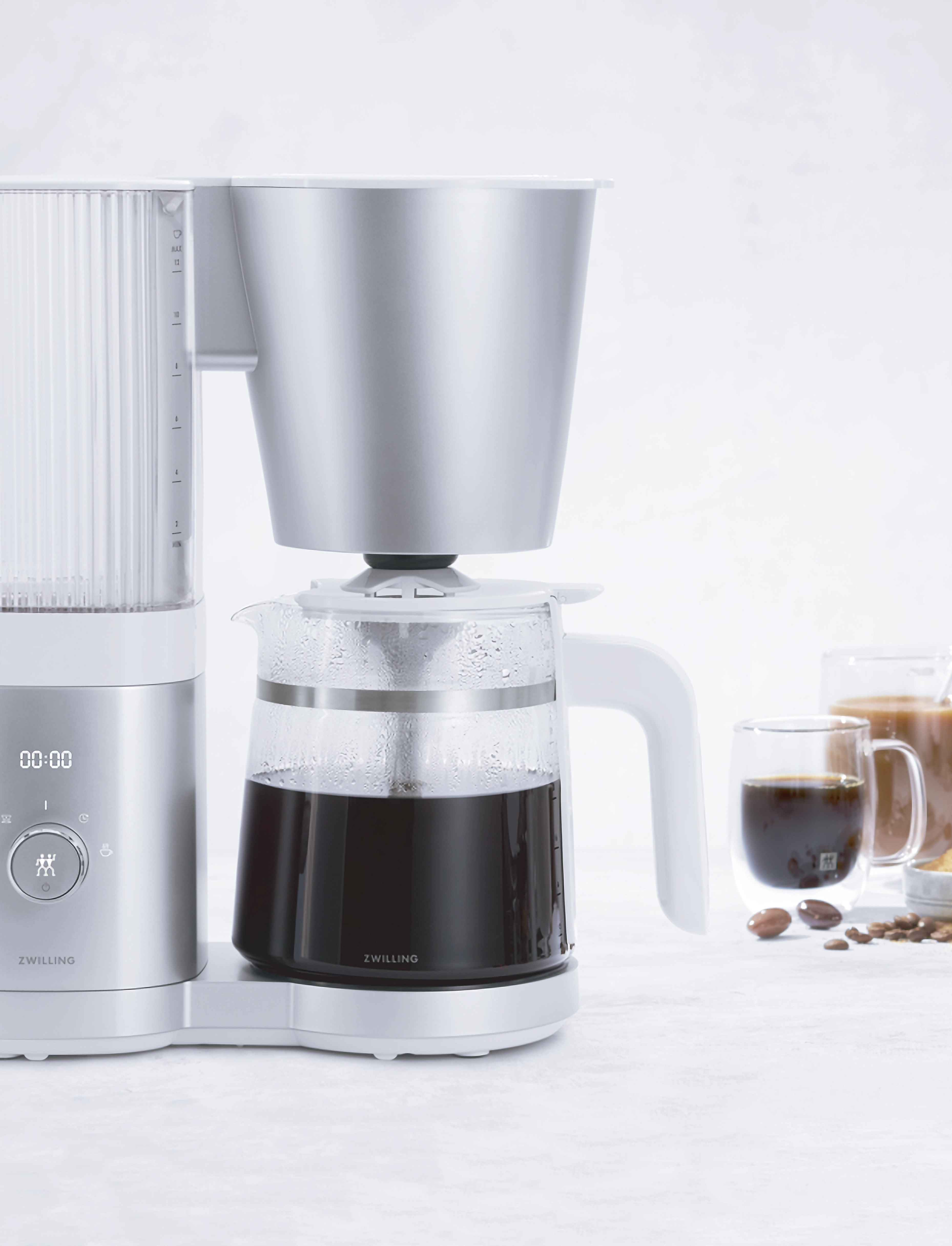 Zwilling - Enfinigy, Drip coffee maker 1.5 l - kohvimasinad - silver-white - 3
