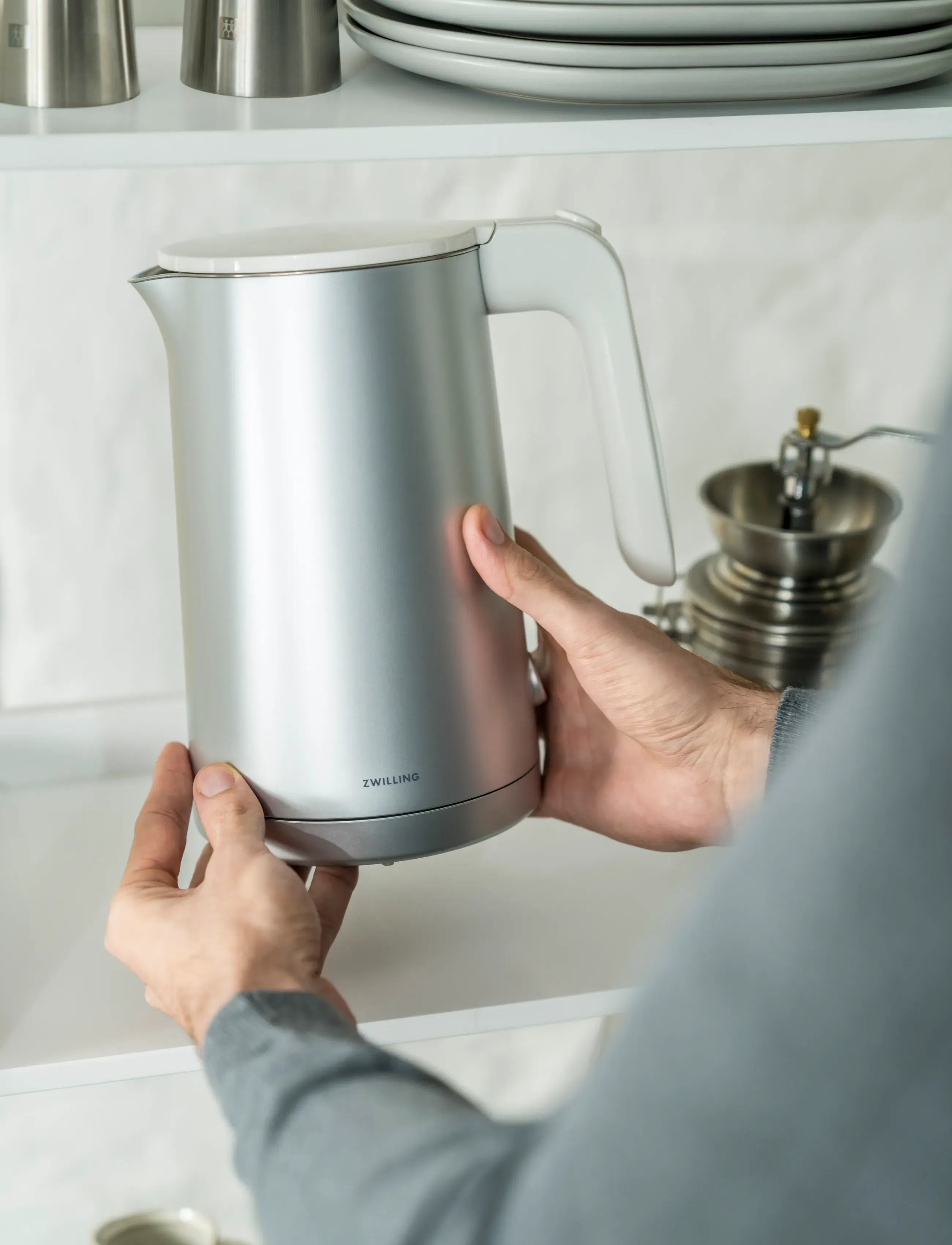 Zwilling - Electric kettle, 1 L, EU - silver - 4