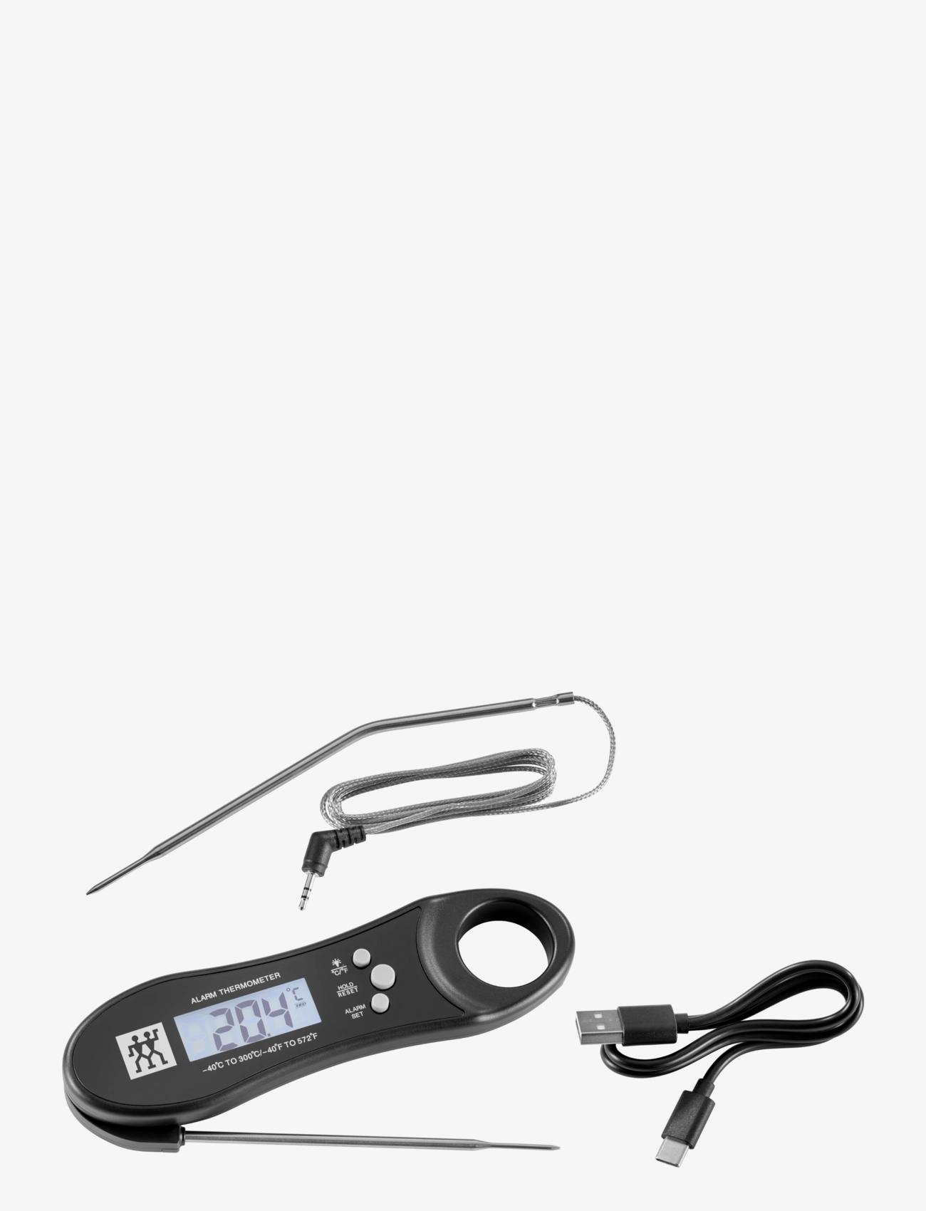 Zwilling Bbq+ Digital Termometer, Sort, Termometer og timer, Sort, Str: ONE SIZE