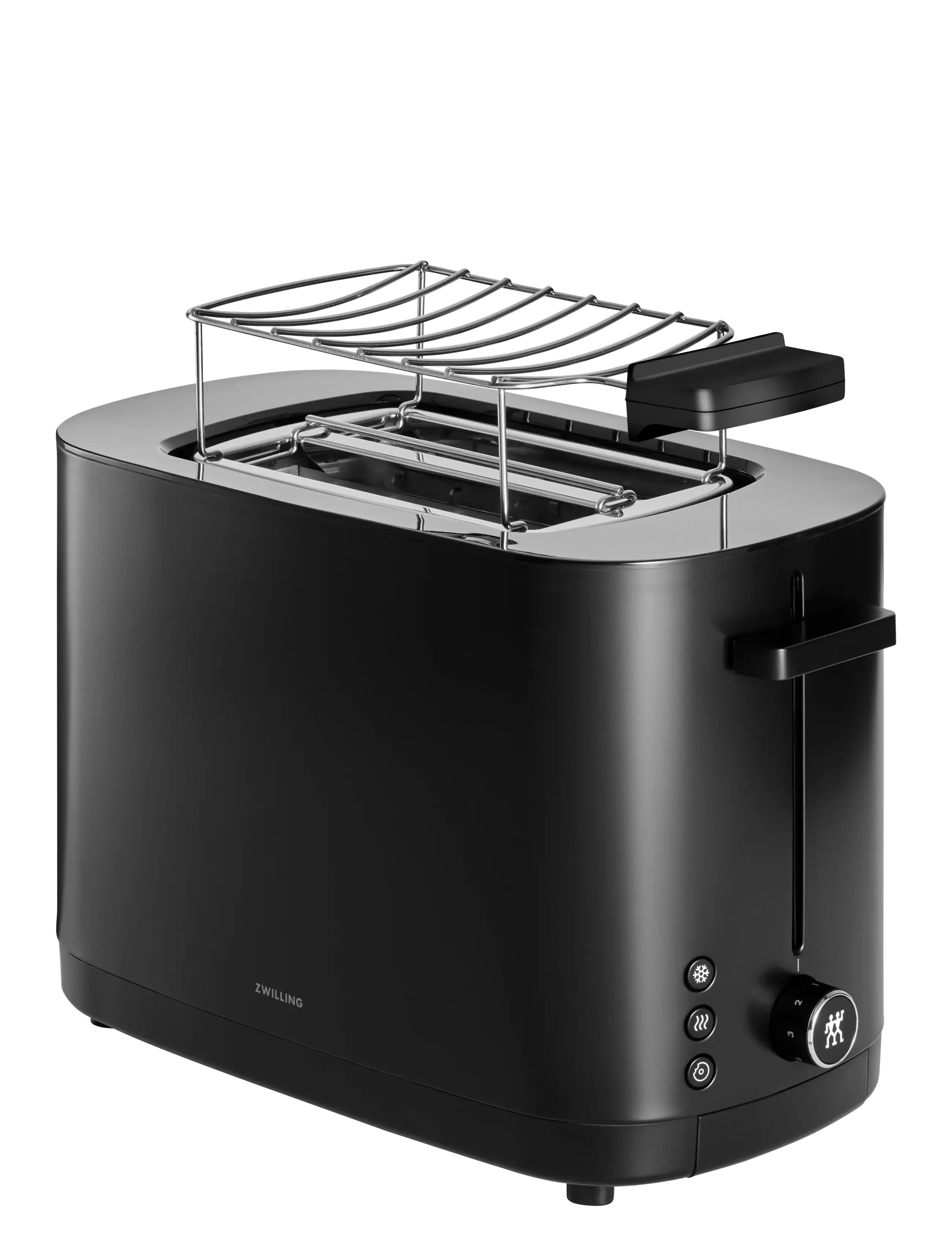 Zwilling Brödrost med bull/bröd värmare, 2 korta fack, 1000 W Svart - Brödrostar - BLACK / black