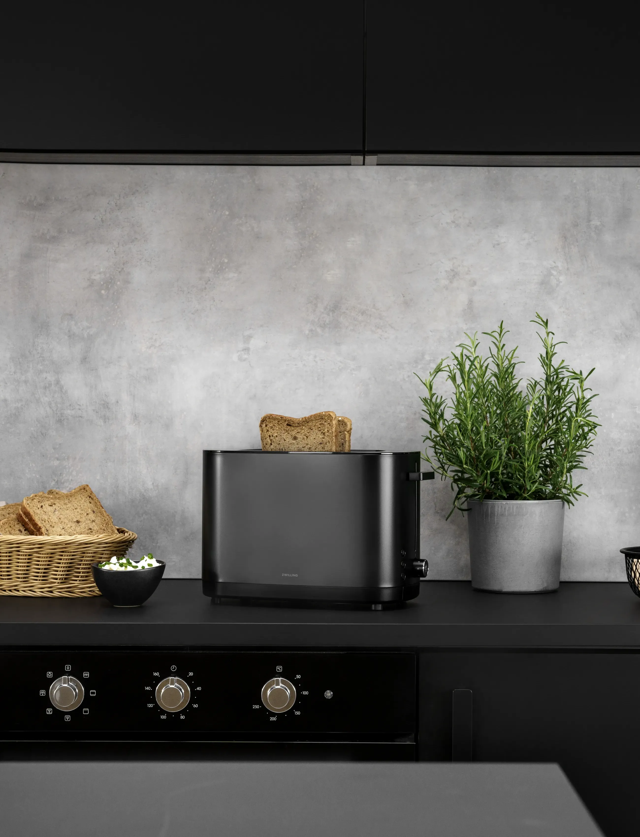 Zwilling - Brödrost med bull/bröd värmare, 2 korta fack, 1000 W Svart - toasters - black - 5