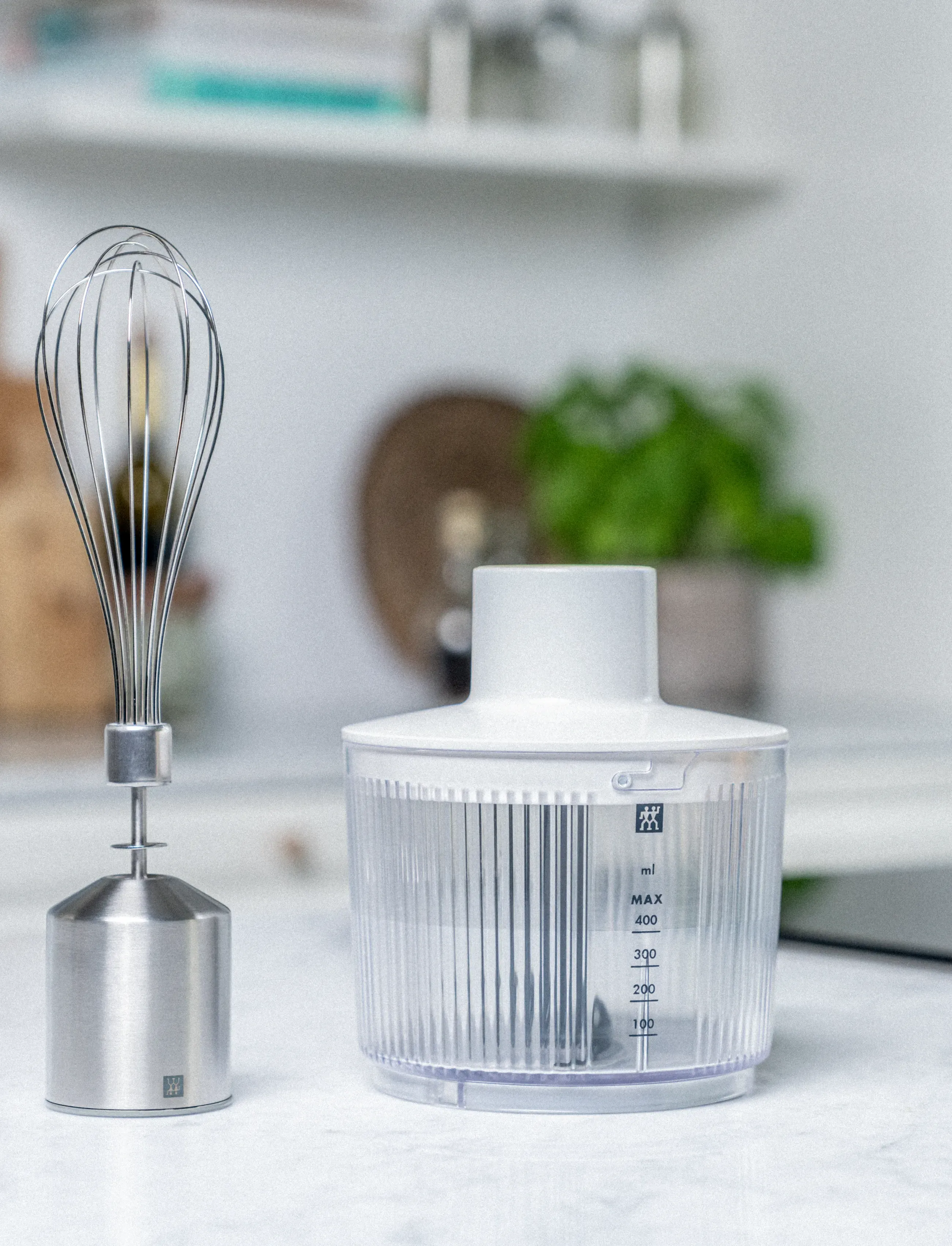 Zwilling - Hack behållare med rostfria knivblad till stavmixer, 400 ml  vit - mikserid ja blenderid - white - 4