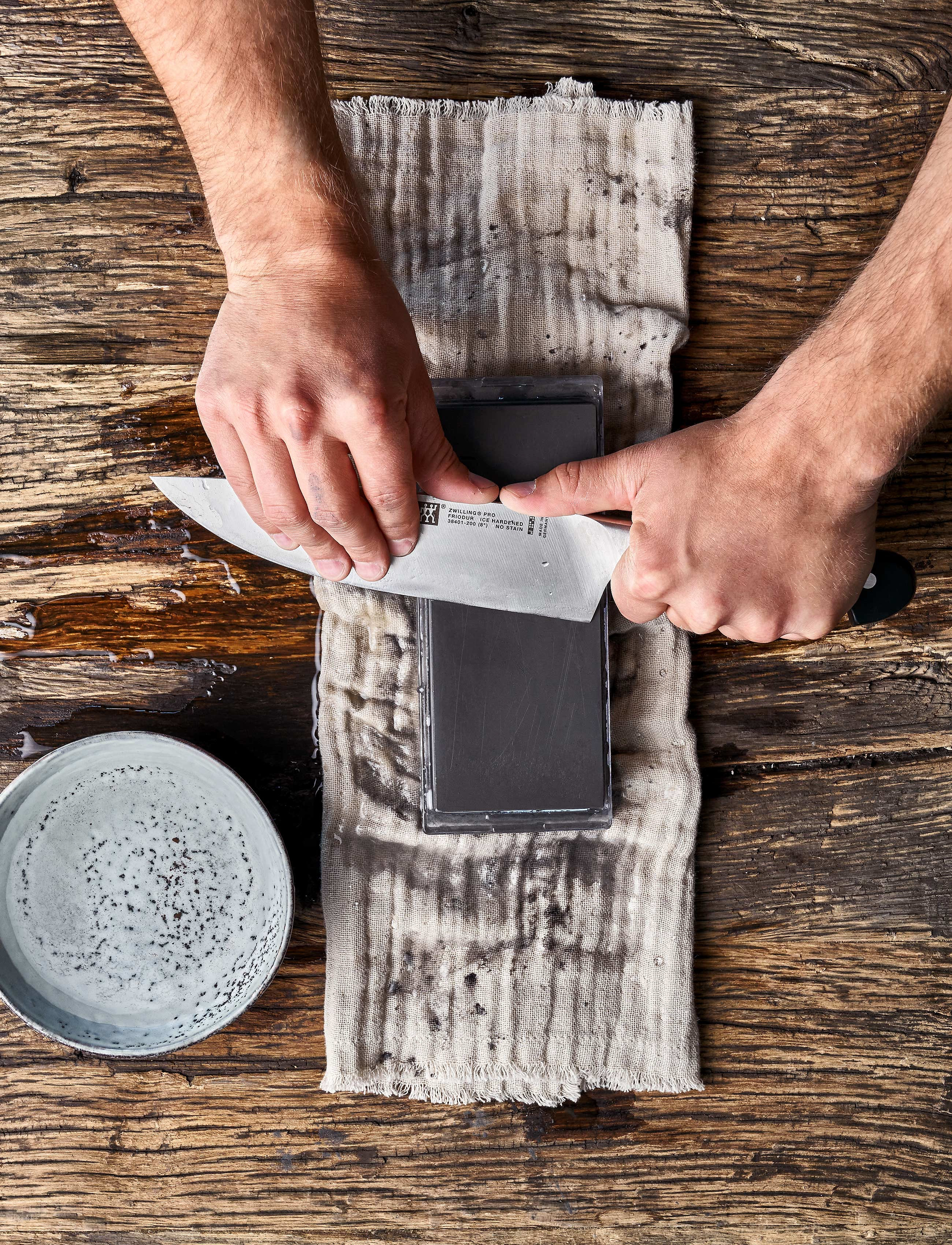 Zwilling Twin Stone Pro Kombi, L:20 cm, Knives & Accessories, Grau - Knife Sharpeners Honing Steels, Homeware
