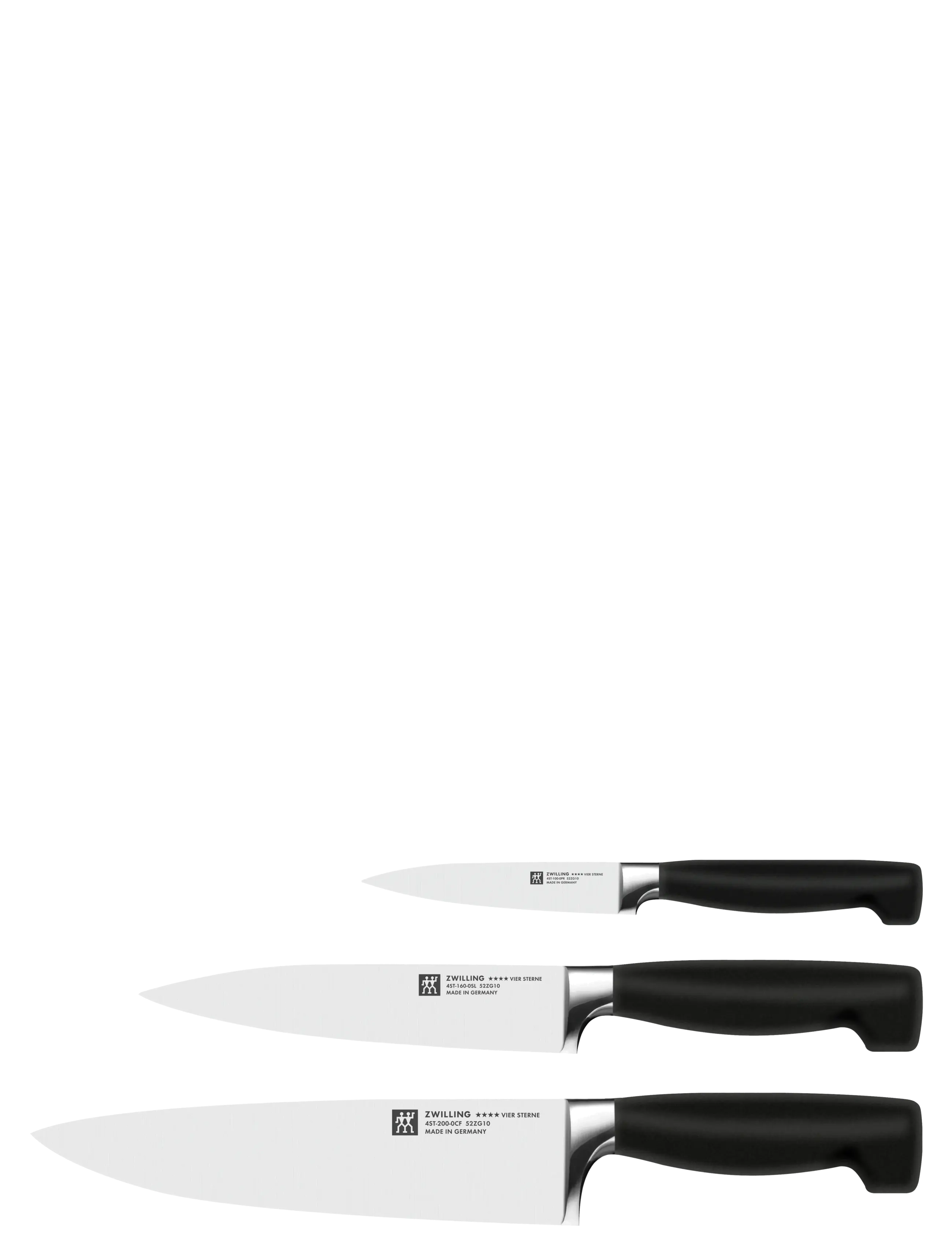 Knivset Four Star 3-delar - BLACK