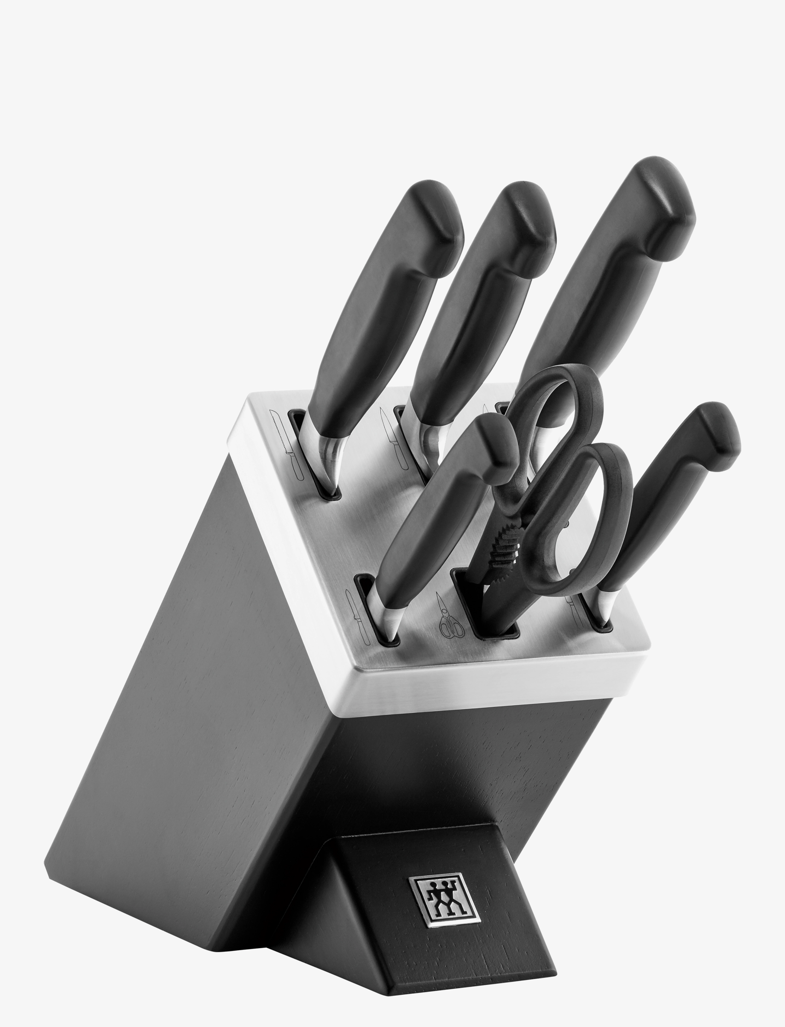 ZWILLING Sæt Med Knivblok + Kis Schwarz - One Size - Unisex