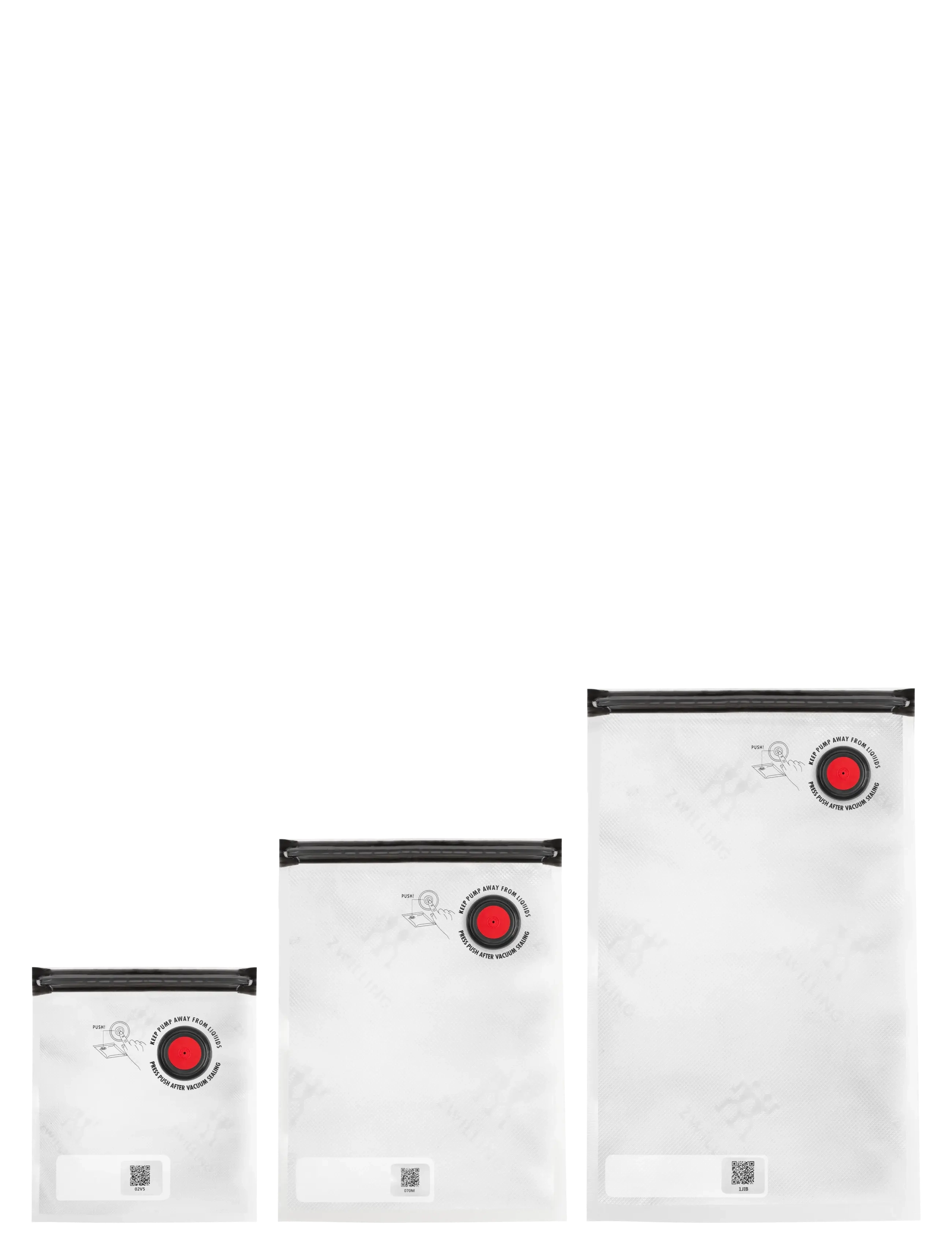 Zwilling Fresh & Save Vakuum påsar. Innehåller:  4 st S - 4 stM - 2 st L - Kochen - CLEAR / undefined