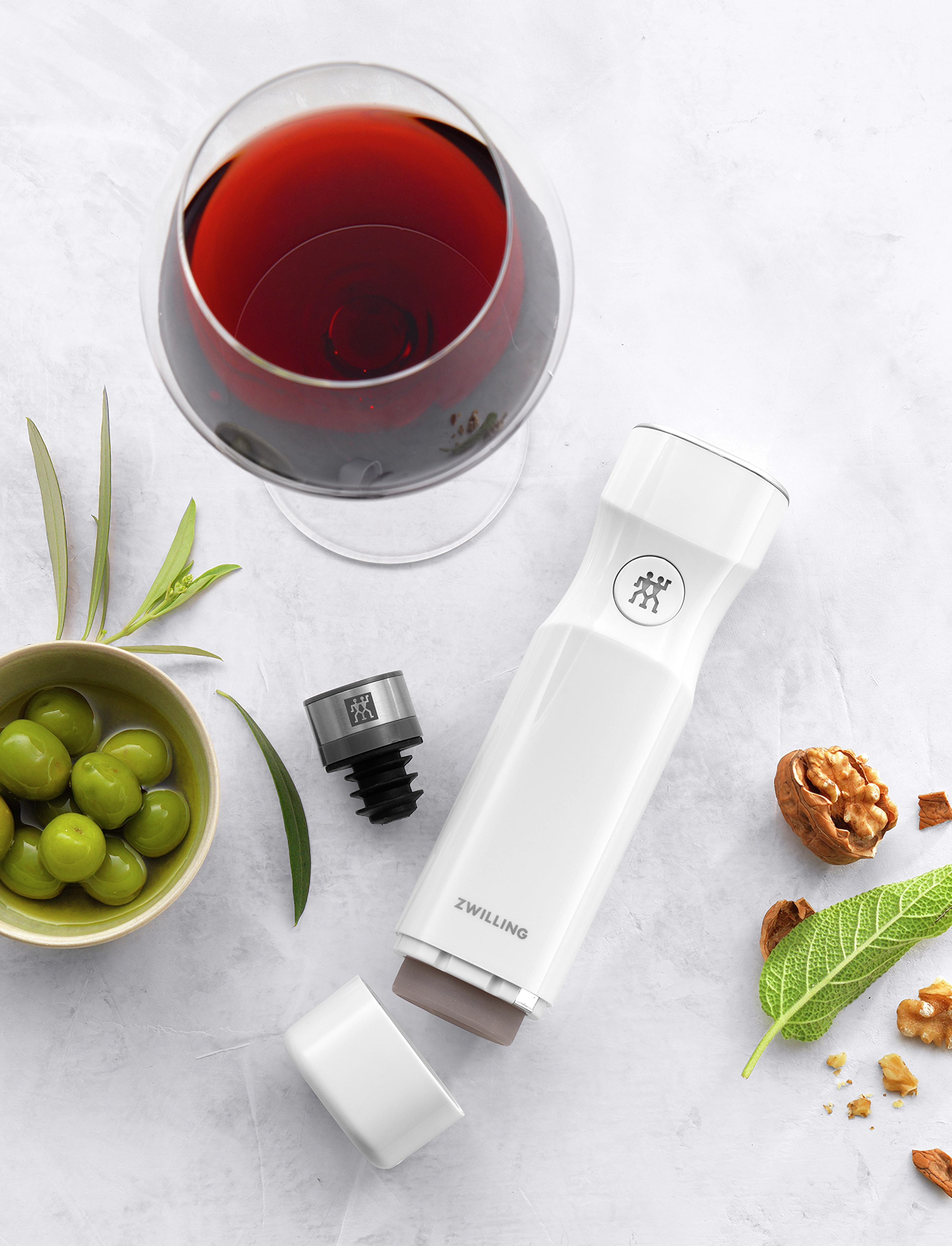 Zwilling Fresh & Save, Vakuum Vintilbehørssæt Grå, H:4 cm, Drink Bar Accessories, Grau - Bottle Openers Wine Stoppers, Homeware