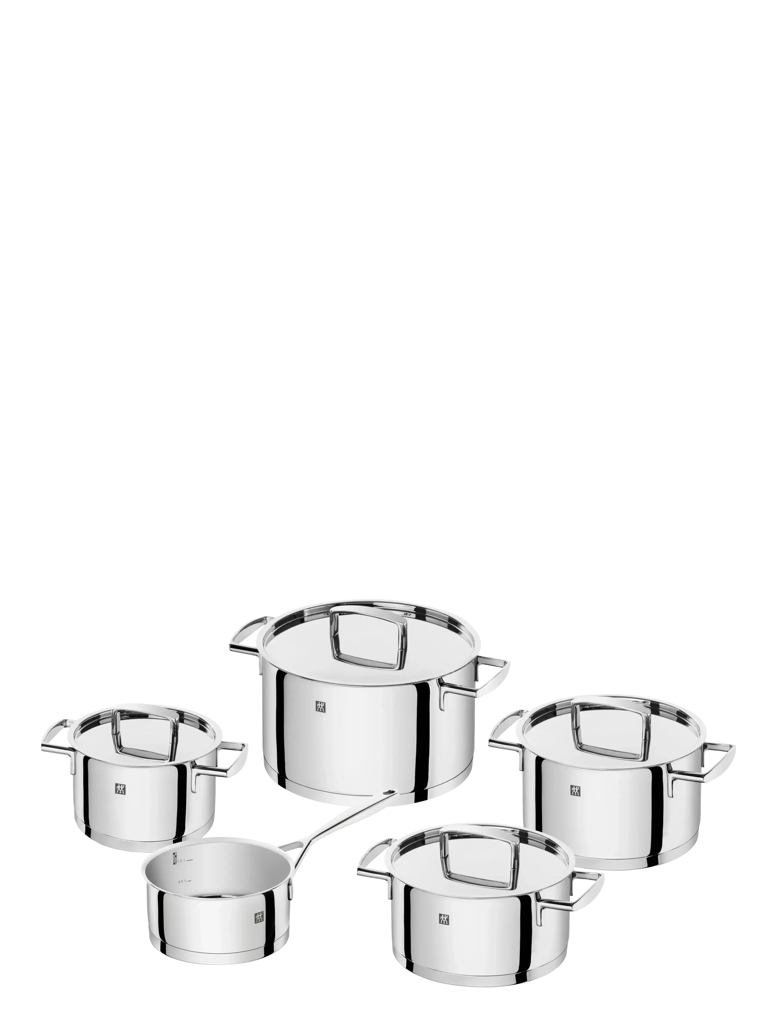 Zwilling Pot set, Passion, 5-pieces - Grydesæt & Kasserollesæt - SILVER / silver