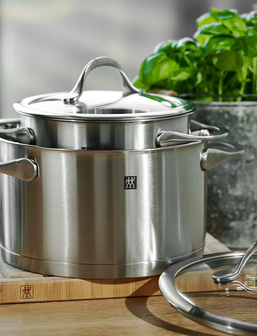 Zwilling - Grytset Essence 4-delar & 3 glaslock. - stieltopf-sets - silver - 5