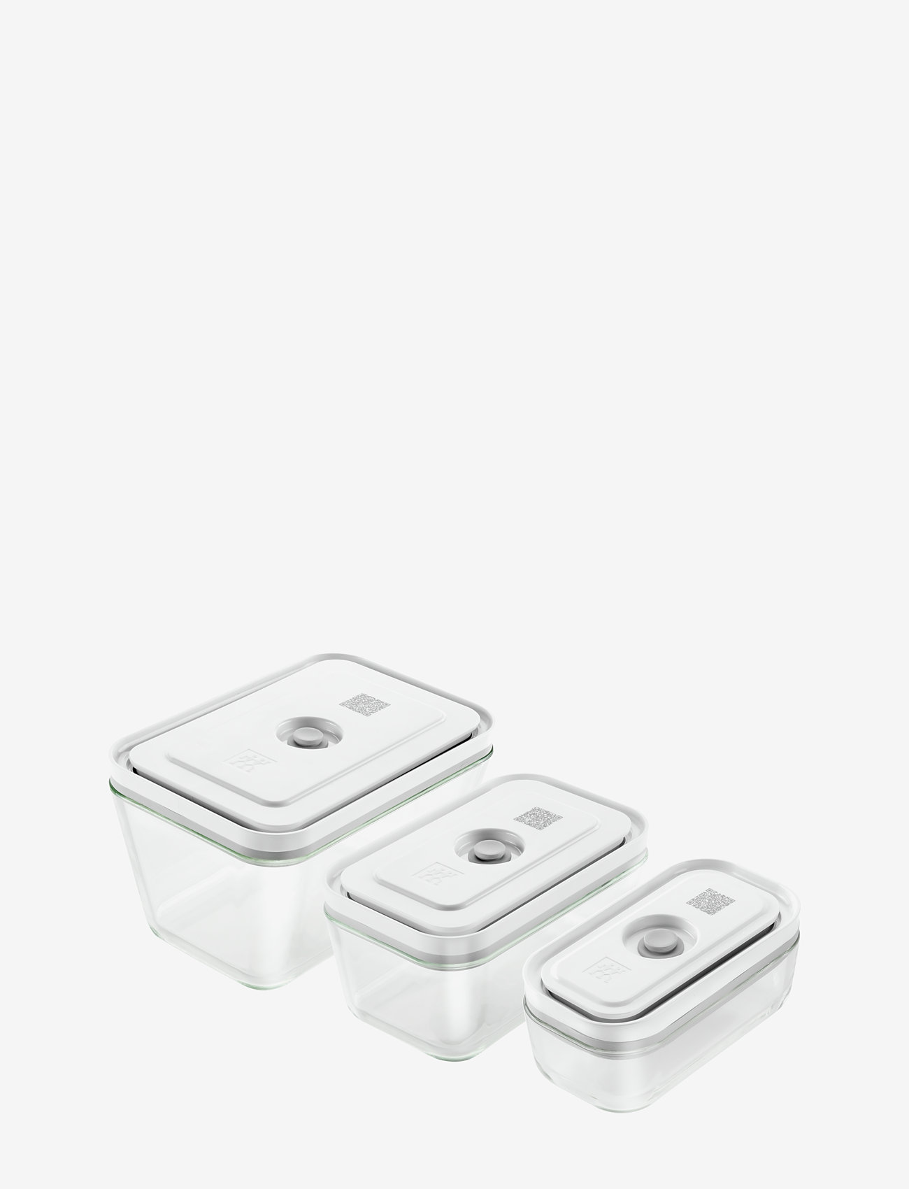 Zwilling - Fresh & Save, Vacuum box setti S/M/L Harmaa lasi - alhaisimmat hinnat - grey - 0