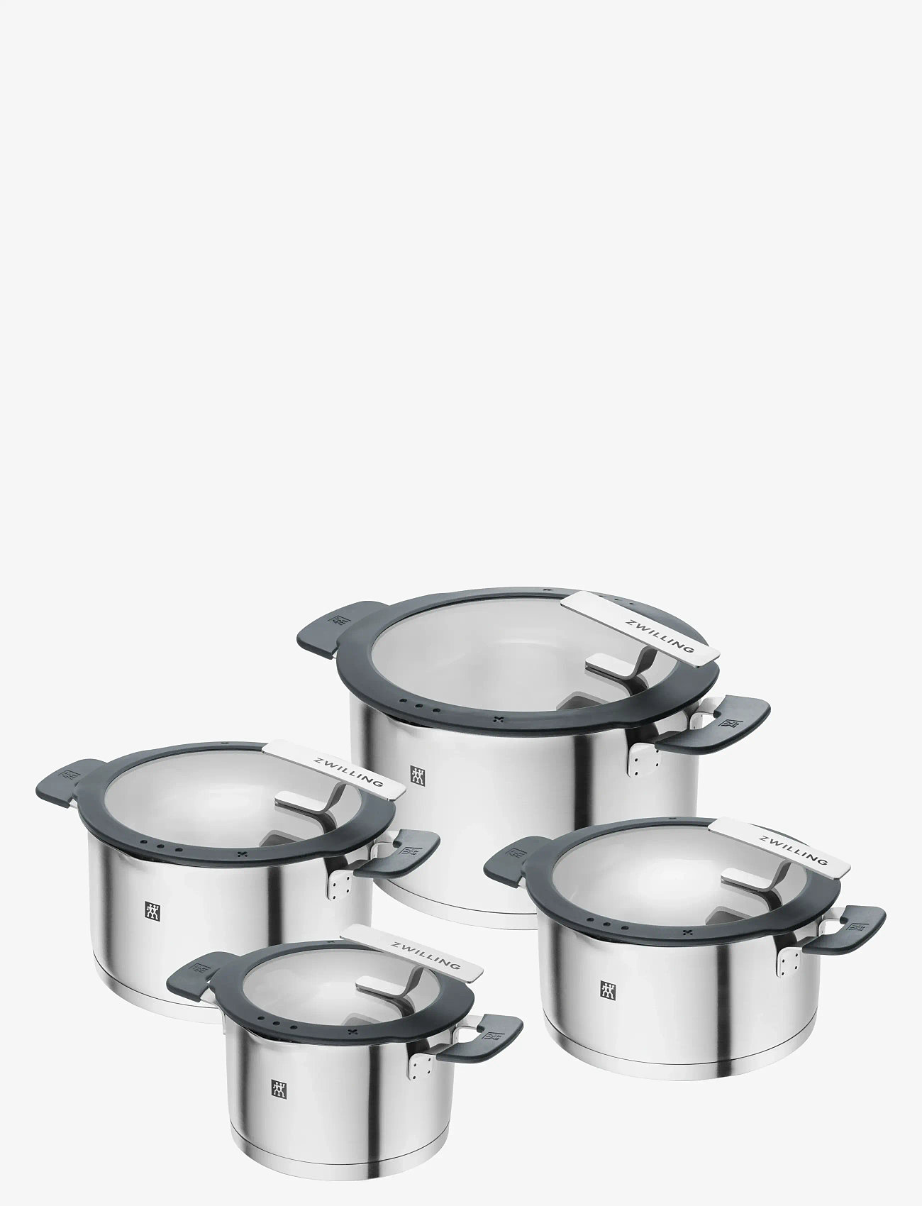 Zwilling - Grytset Simplify 4-delar & 4 glaslock - stieltopf-sets - silver - 1