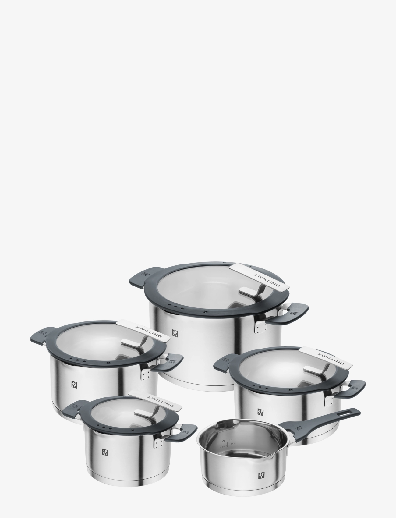 Zwilling Simplify, Grydesæt 5-Del Rustfrit Stål, Saucepan Sæt, Sølv, Str: ONE SIZE