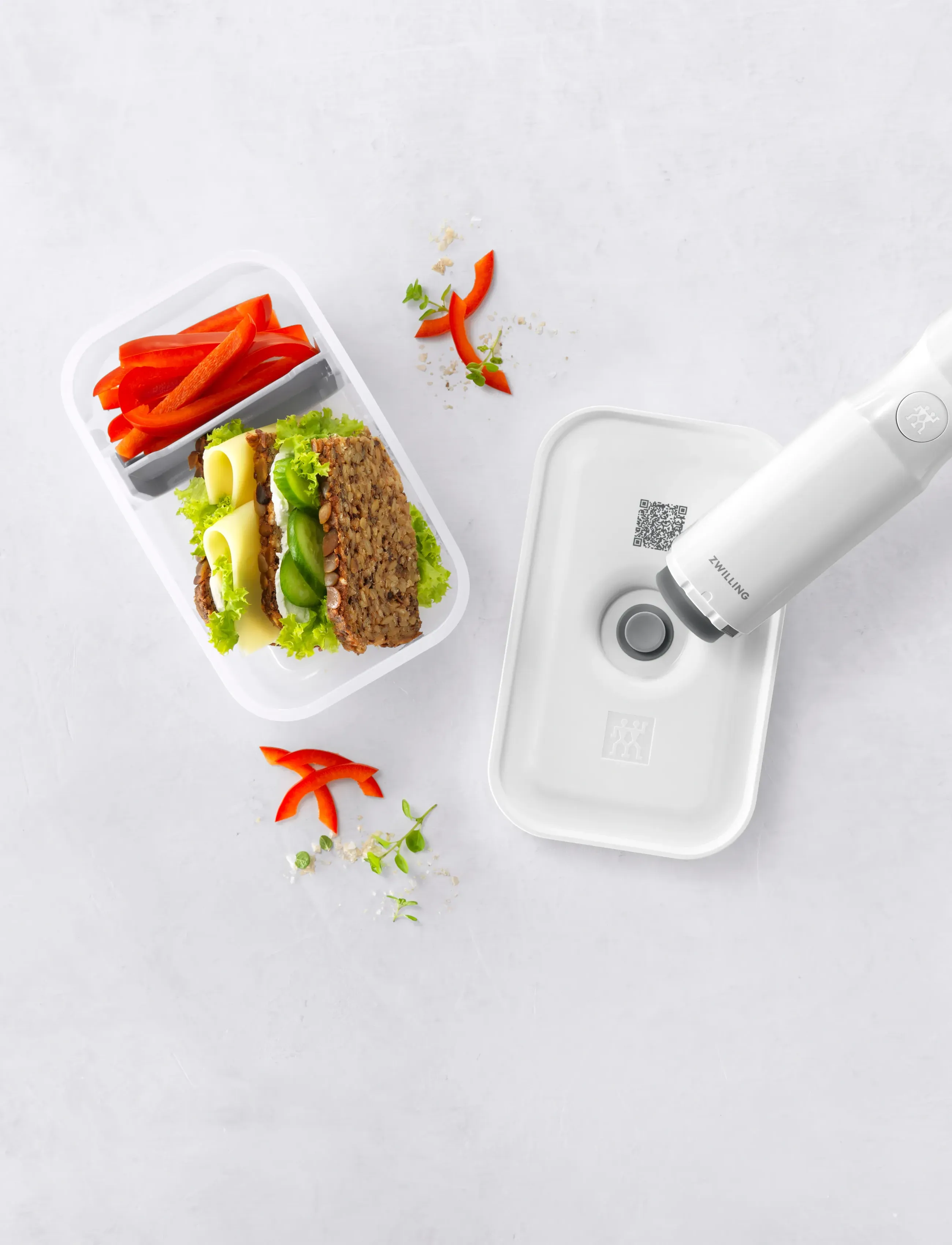Zwilling Fresh & Save Vakuum Lunchbox M 800Ml, 800 ml, Kitchen Storage, Weiß - Boxes Containers, Homeware