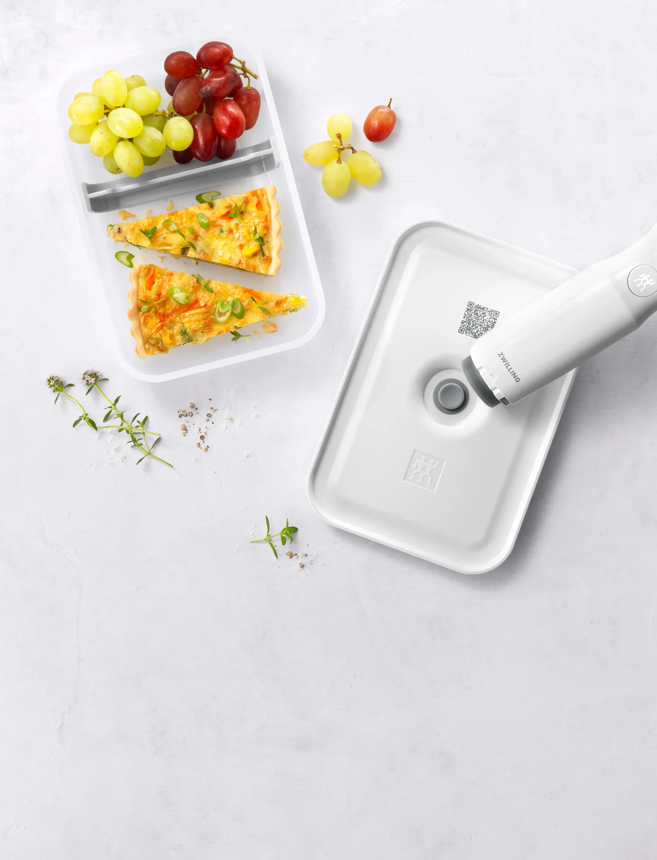 Zwilling Fresh & Save Vakuum Lunchbox 1000Ml, 1000 ml, Kitchen Storage, Weiß - Boxes Containers, Homeware
