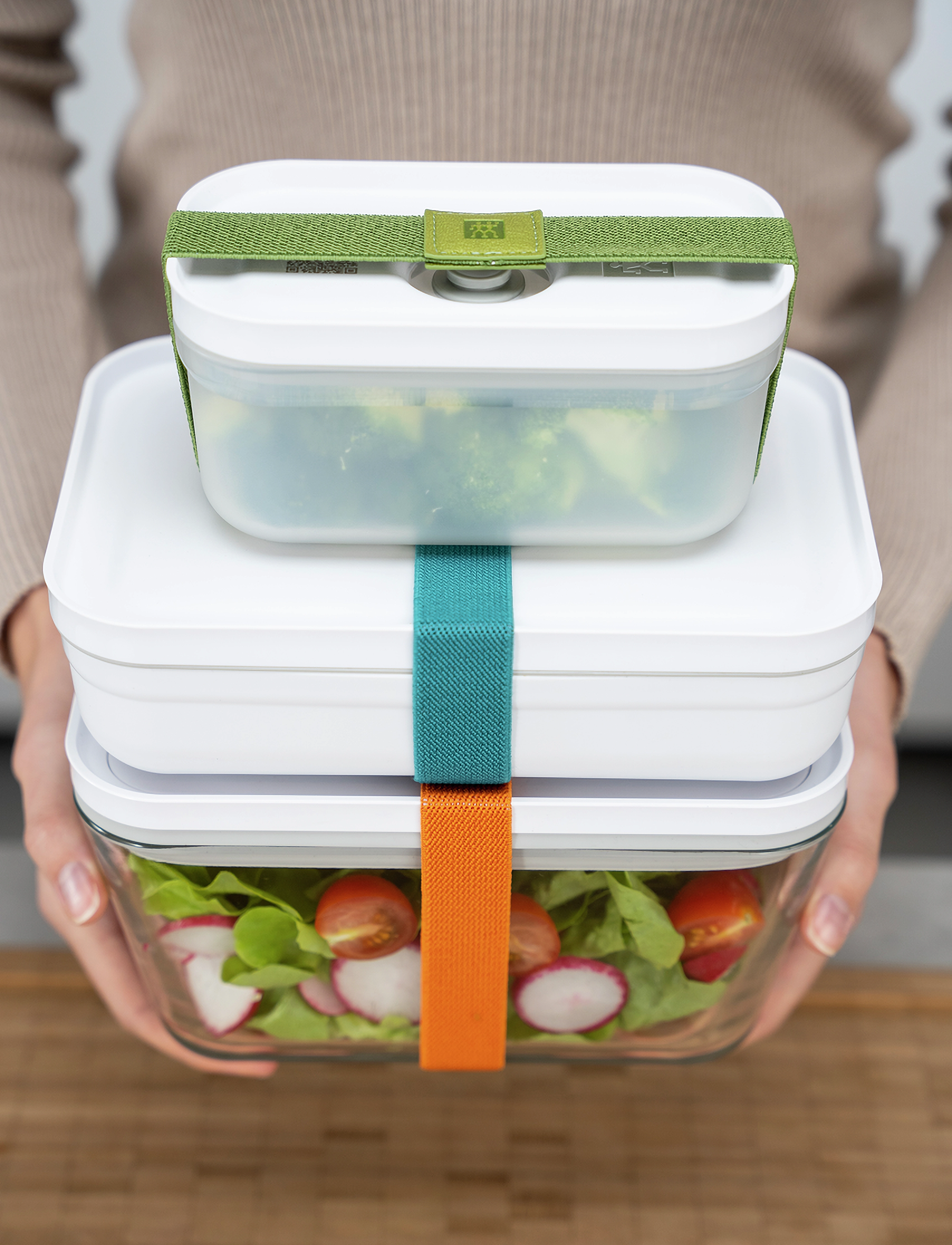 Zwilling - Fresh & Save, Vacuum accessory set 3-p elastic bands - nestisbox og matarílát - mixed colours - 4